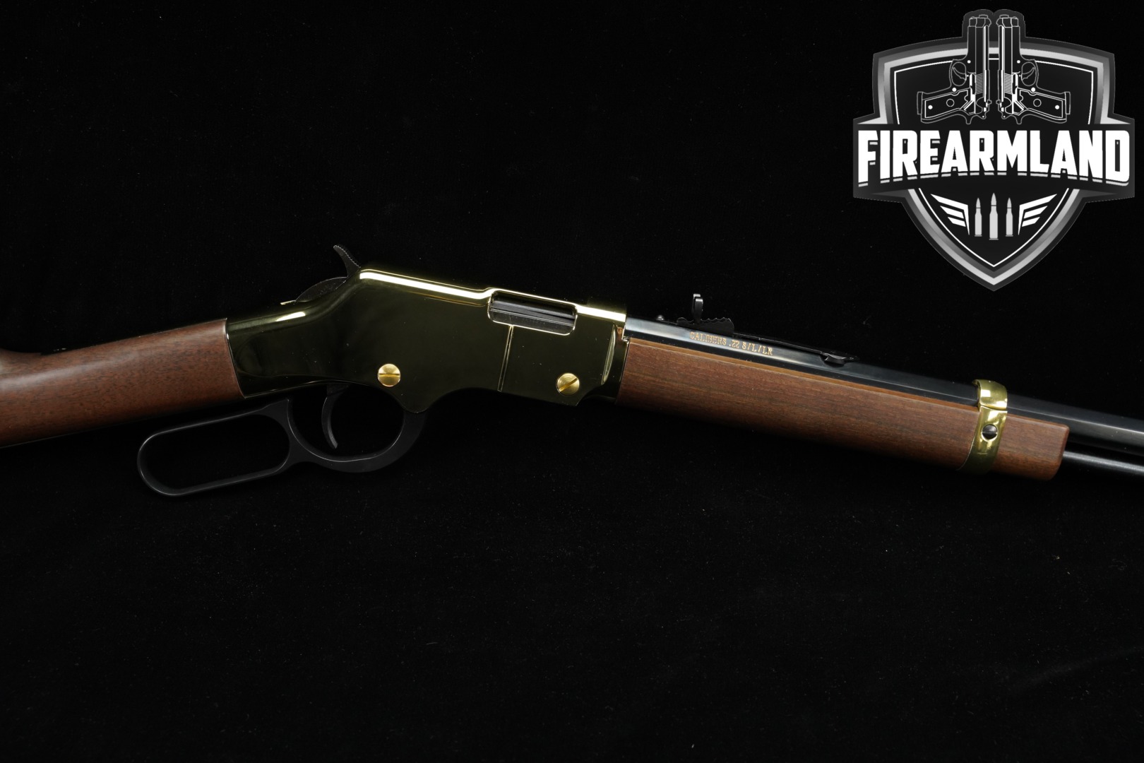 Henry Golden Boy 22 S/L/LR 20" Polished Brass & Walnut H004 +ORIG BOX-img-0