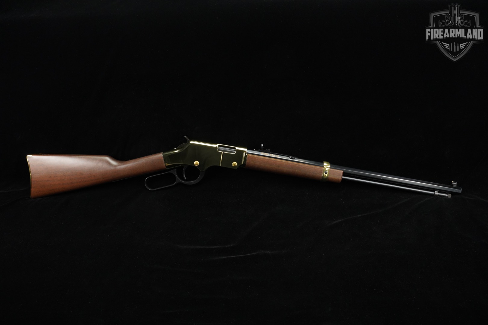 Henry Golden Boy 22 S/L/LR 20" Polished Brass & Walnut H004 +ORIG BOX-img-3