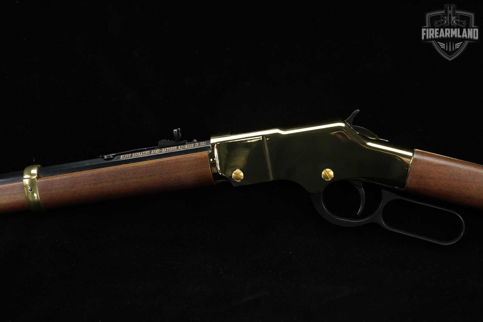 Henry Golden Boy 22 S/L/LR 20" Polished Brass & Walnut H004 +ORIG BOX-img-8