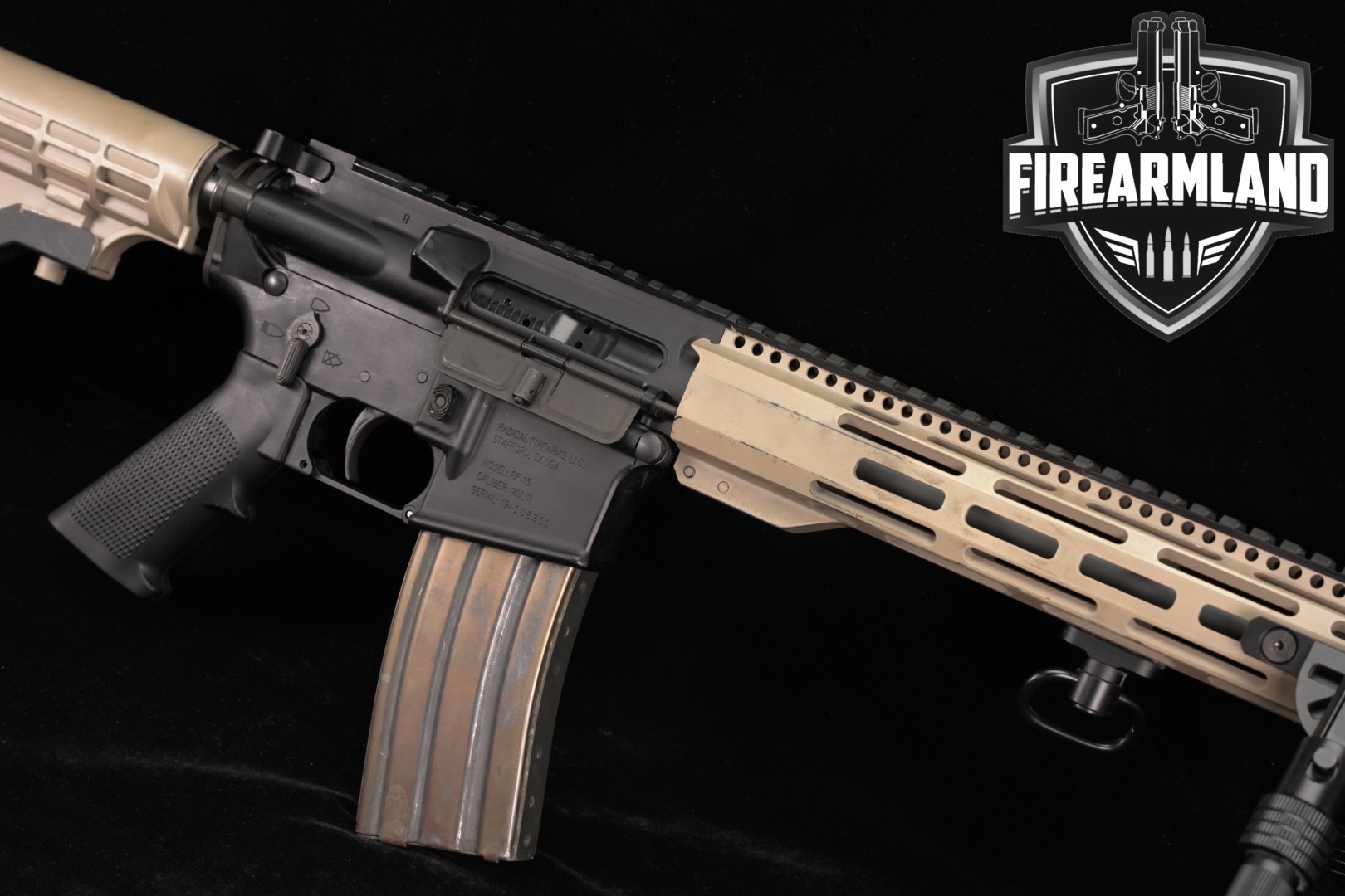 Radical Firearms RF-15 5.56 NATO AR15 16 Black & Tan AR RF15 +BIPOD-img-0