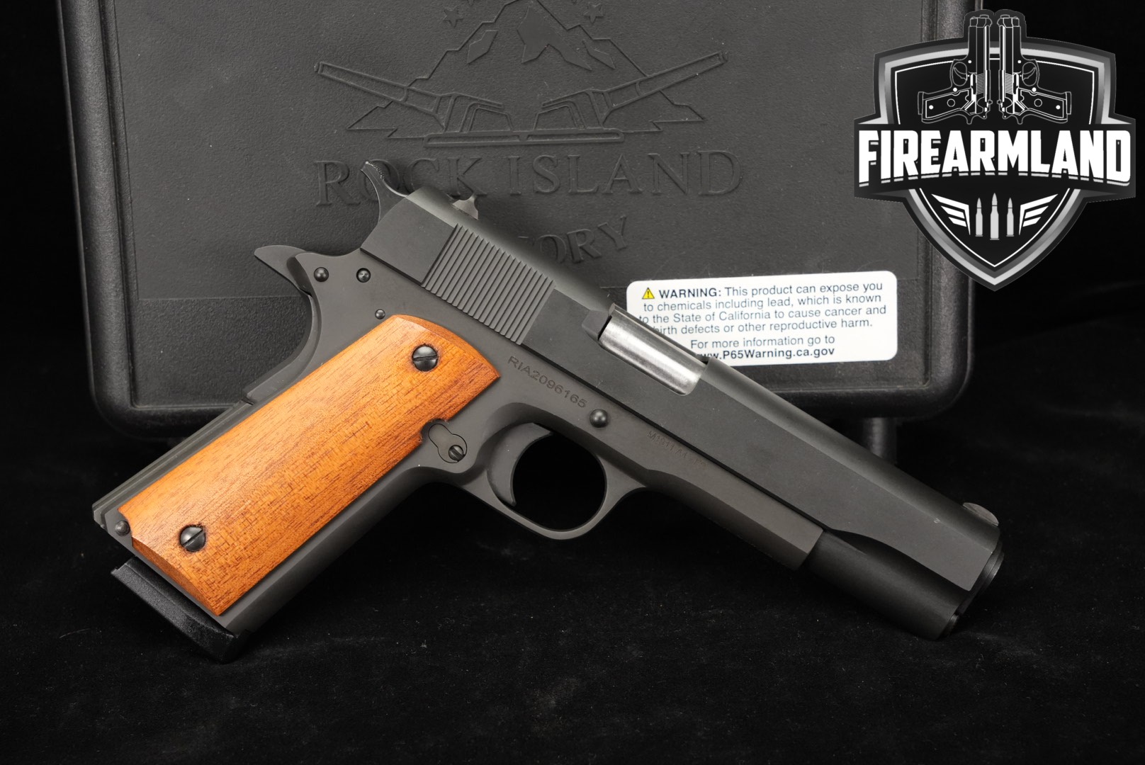 Rock Island Armory (RIA) M1911 A1 FS GI Standard .45 ACP Parkerized in Very Good Condition Thumbnail