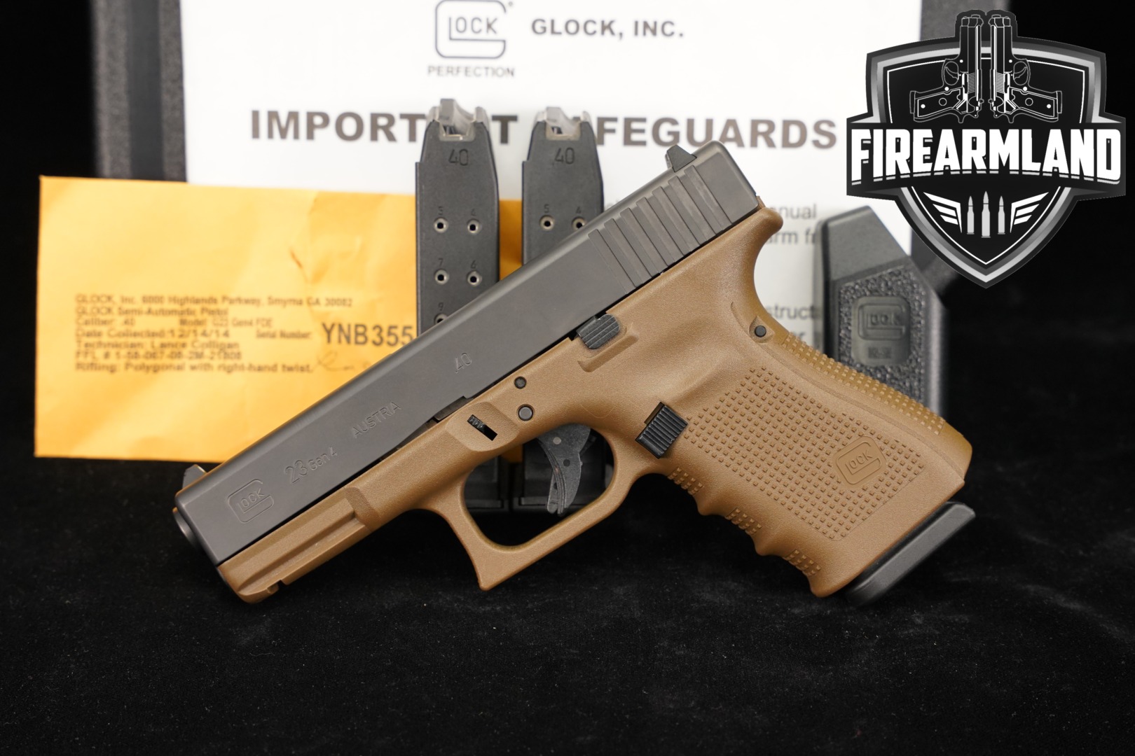 Glock G23 Gen4 .40 S&W FDE in Very Good Condition Thumbnail