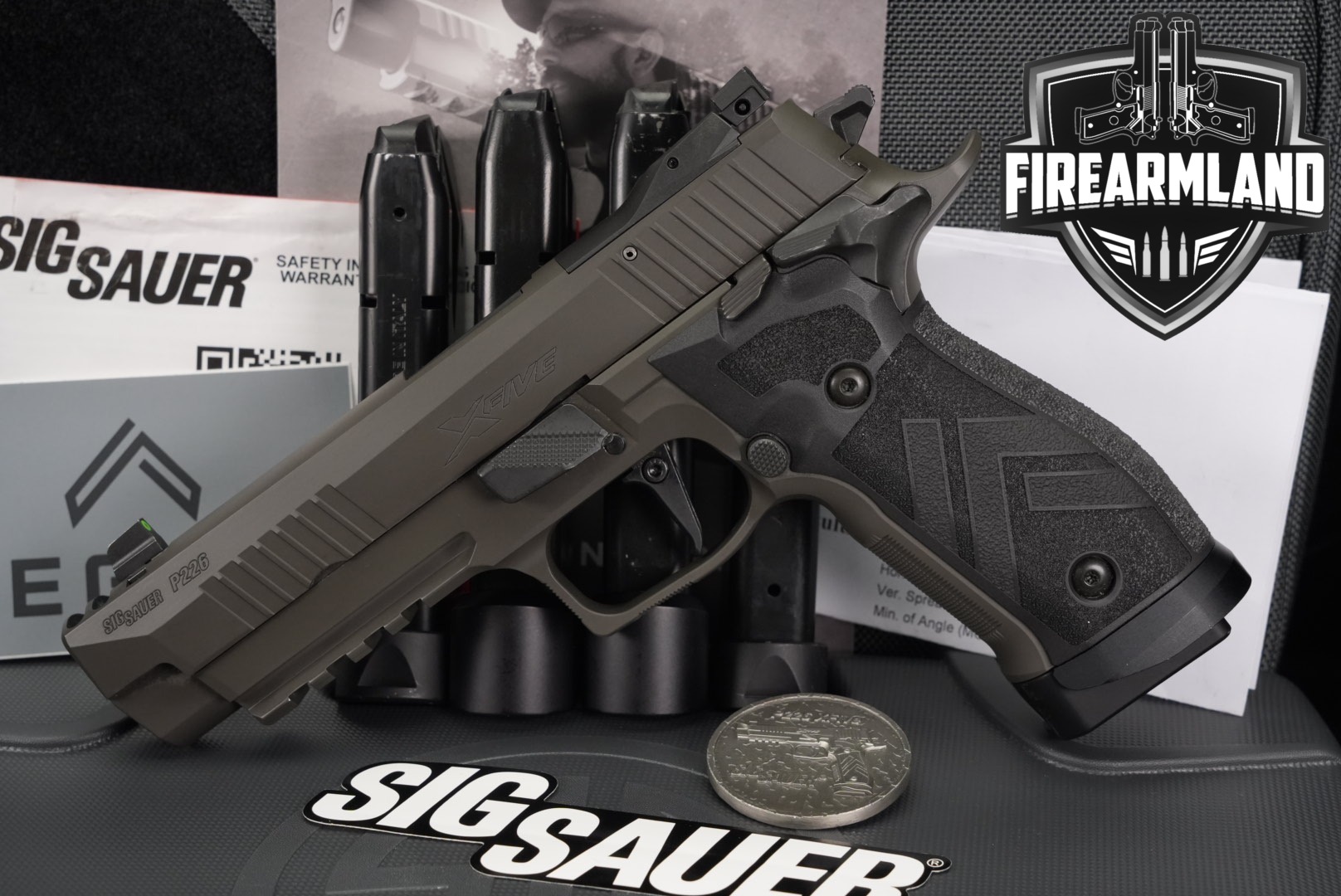 Sig Sauer P226 X-FIVE Legion 9mm Luger Legion Gray in Very Good Condition Thumbnail