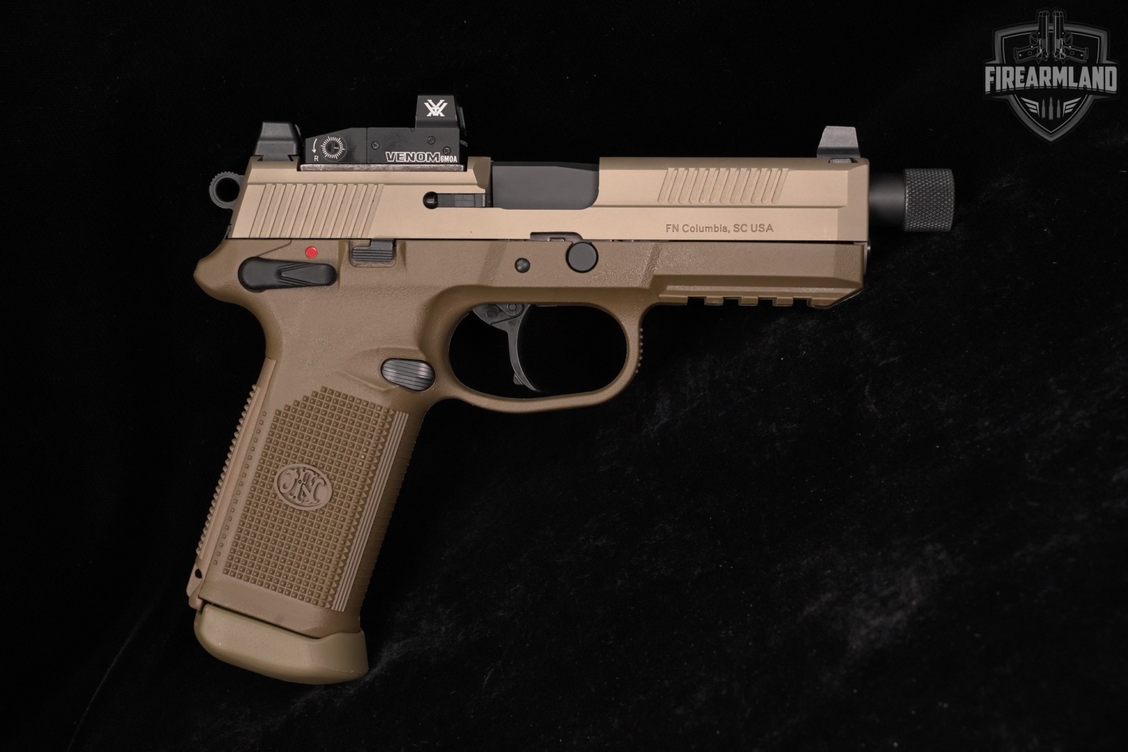 FN FNX-45 Tactical 45ACP 5.3" FDE FNX45 THREADED +CASE, VORTEX OPTICS-img-4
