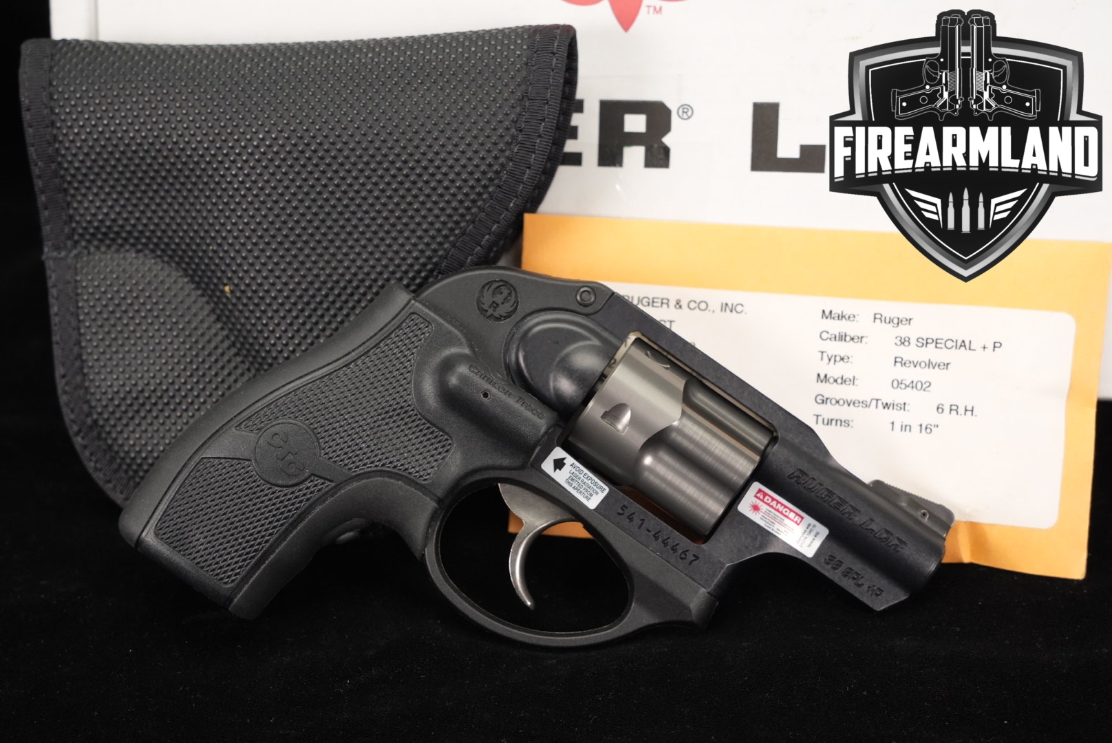 2011 Sturm Ruger LCR .38 Special +P; Crimson Trace Lasergrips; LG .38 Special +P Two-Tone Black & Stainless in Excellent Condition Thumbnail