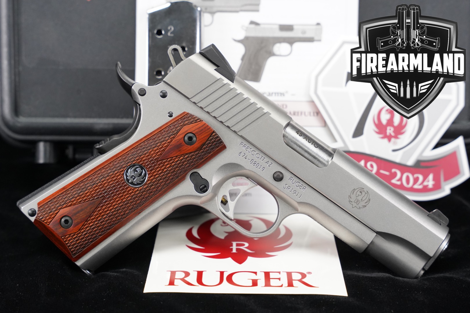 2024 Sturm Ruger SR1911 Commander-Style Stainless .45 ACP Stainless in Excellent Condition Thumbnail