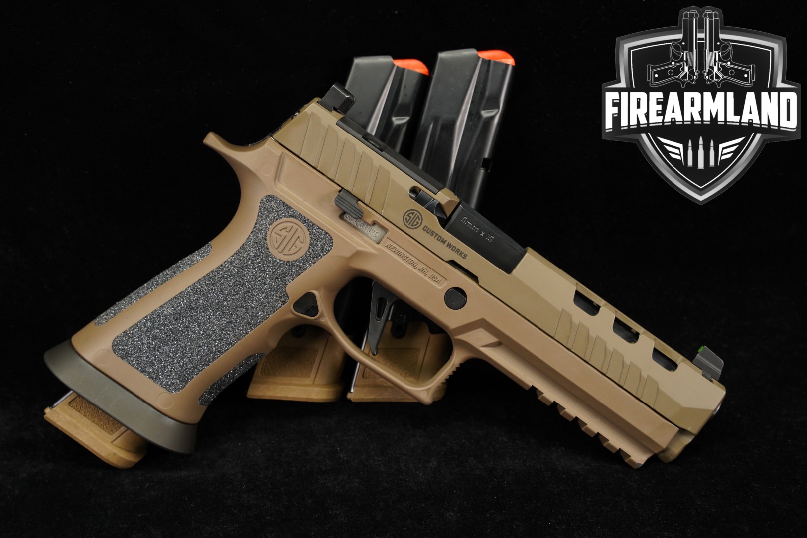 Sig Sauer P320-XFIVE DH3, Custom Works 9mm Luger Coyote Tan in Excellent Condition Thumbnail