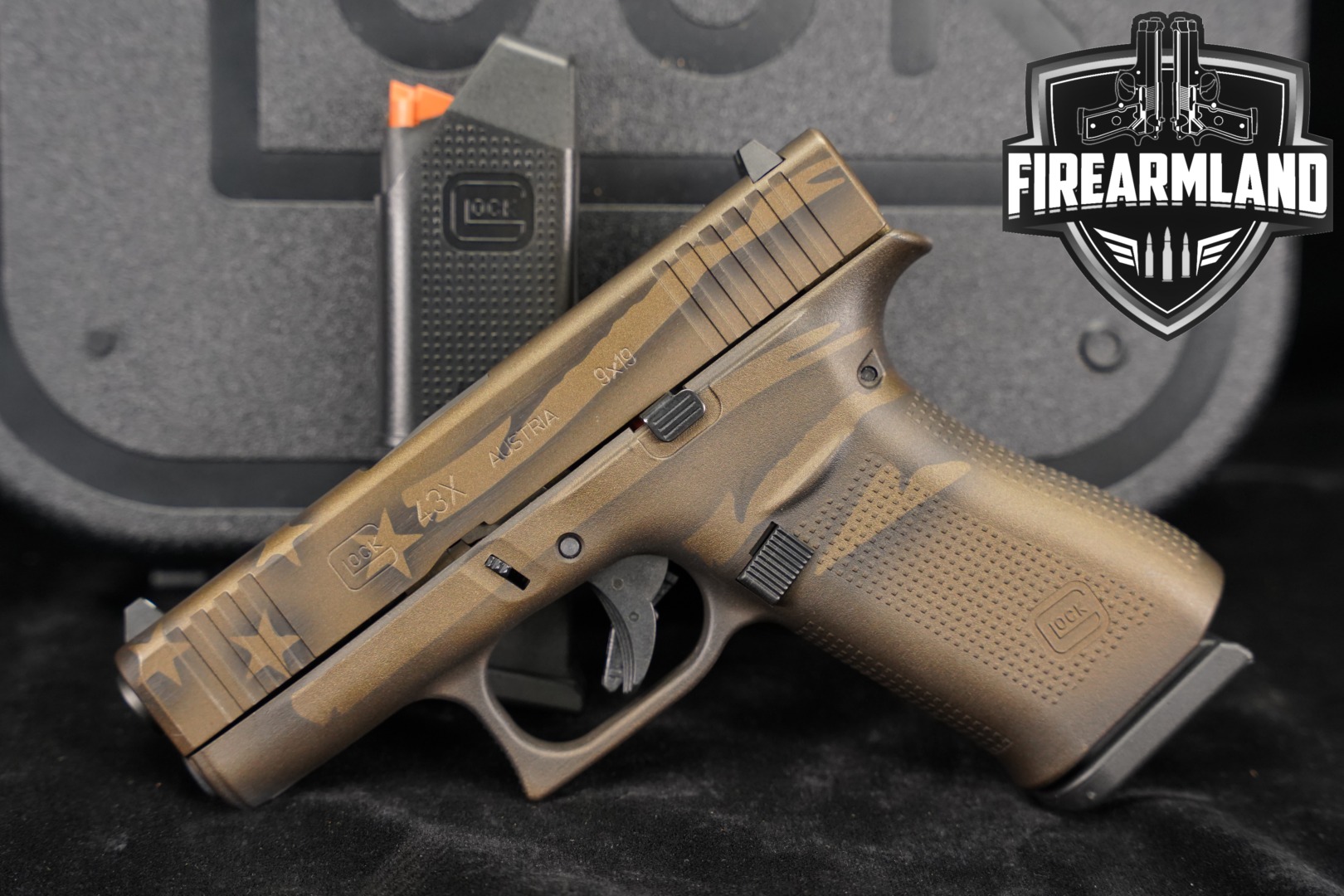 Glock G43X 9mm Luger Bronze American Flag in Excellent Condition Thumbnail