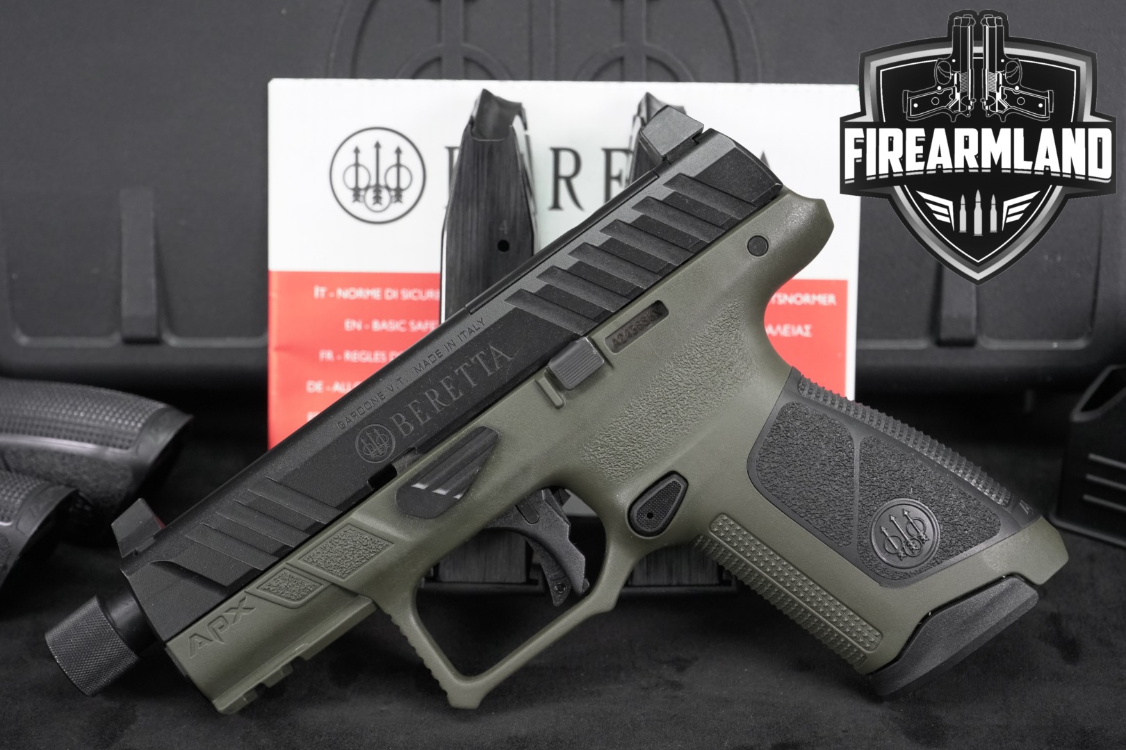 Beretta APX Compact Tactical 9mm Luger Two-Tone Black & OD Green in Very Good Condition Thumbnail