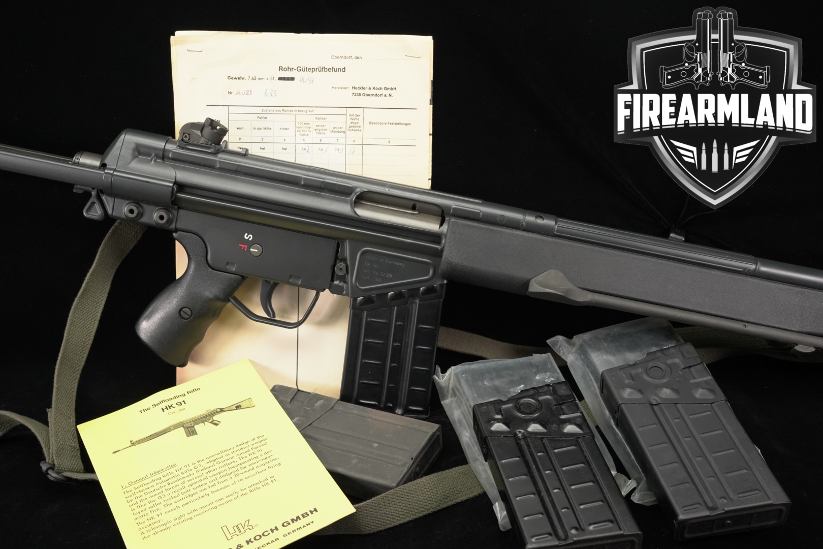 1980 Heckler & Koch (H&K, HK) HK91 A3 .308 Win. Black in Excellent Condition Thumbnail