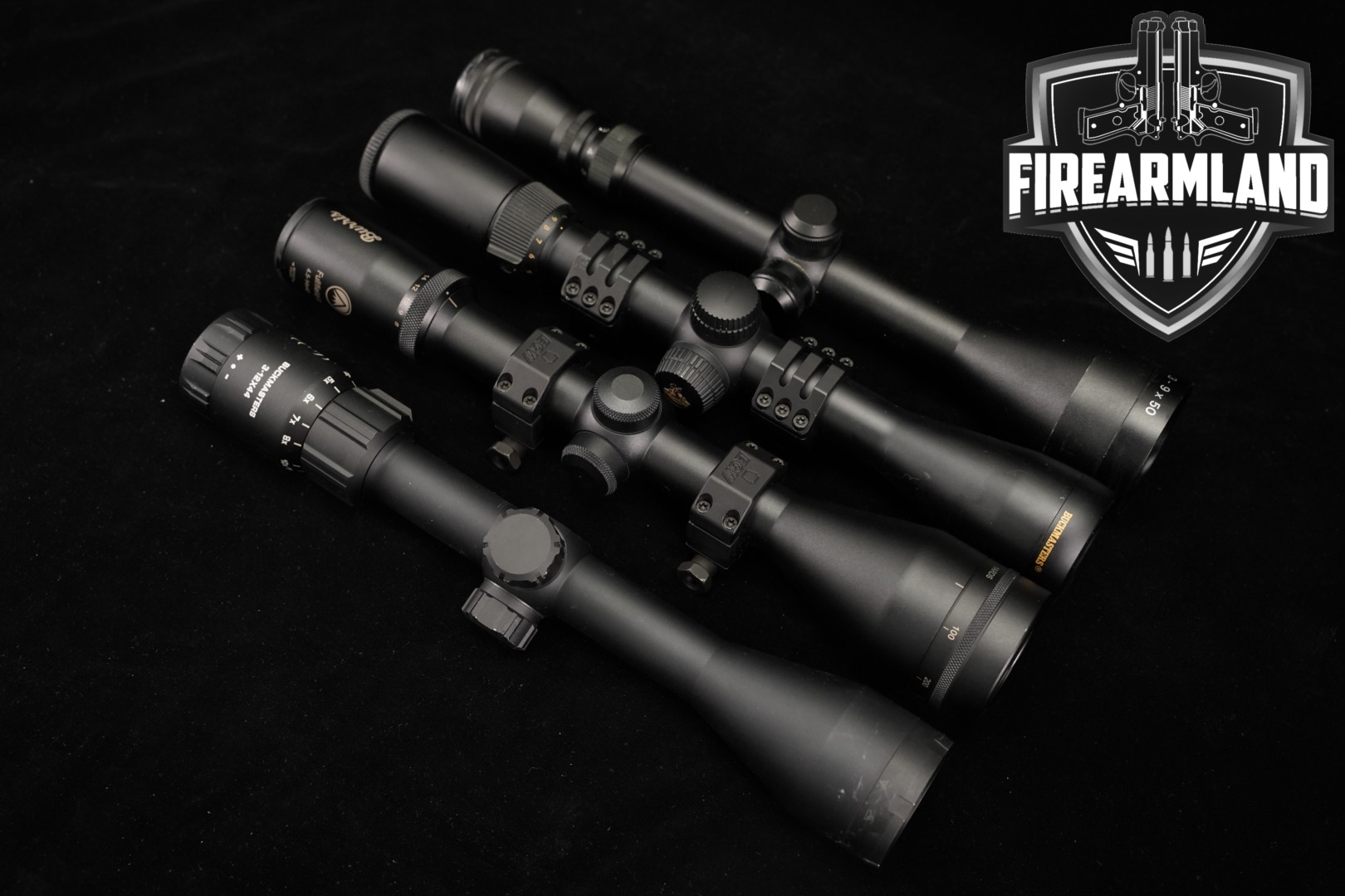 Multiple Manufacturers Four Scope Lot Hunting in Good Condition Thumbnail