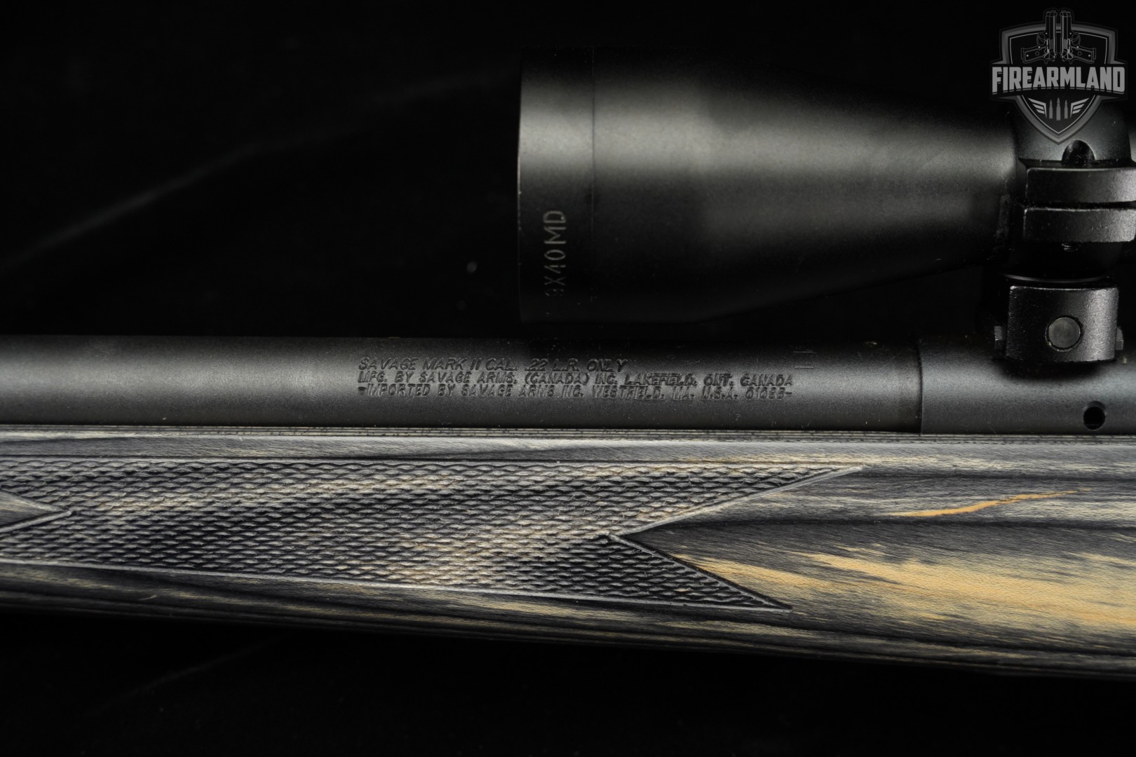 Savage Arms Mark II 22LR 21" Blued & Gray Laminate MK 2 +SIGHTRON SCOPE-img-21