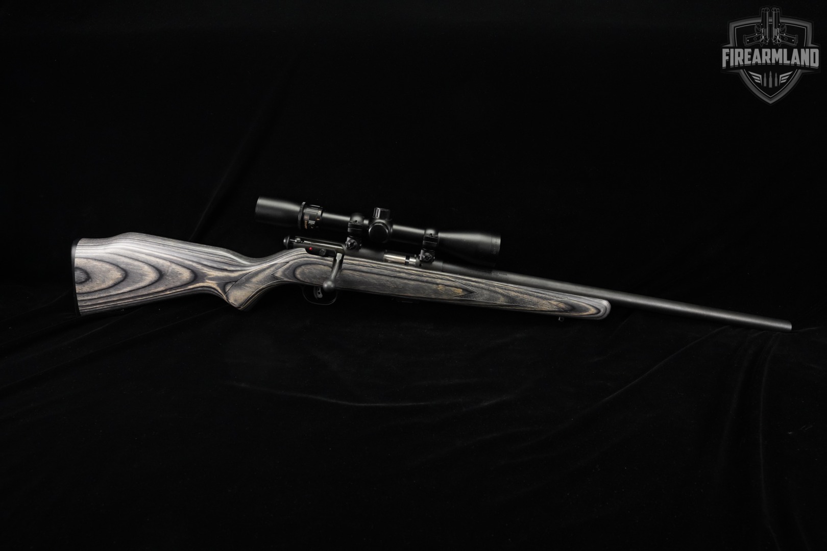 Savage Arms Mark II 22LR 21" Blued & Gray Laminate MK 2 +SIGHTRON SCOPE-img-3