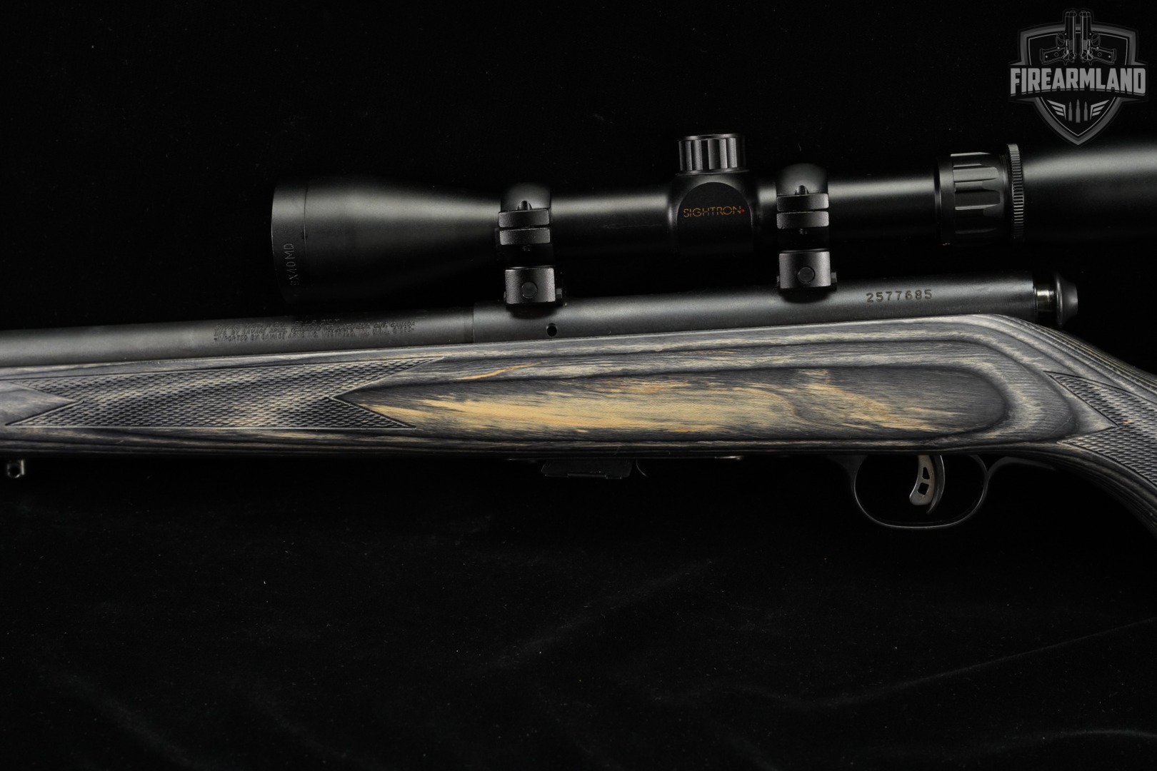 Savage Arms Mark II 22LR 21" Blued & Gray Laminate MK 2 +SIGHTRON SCOPE-img-8
