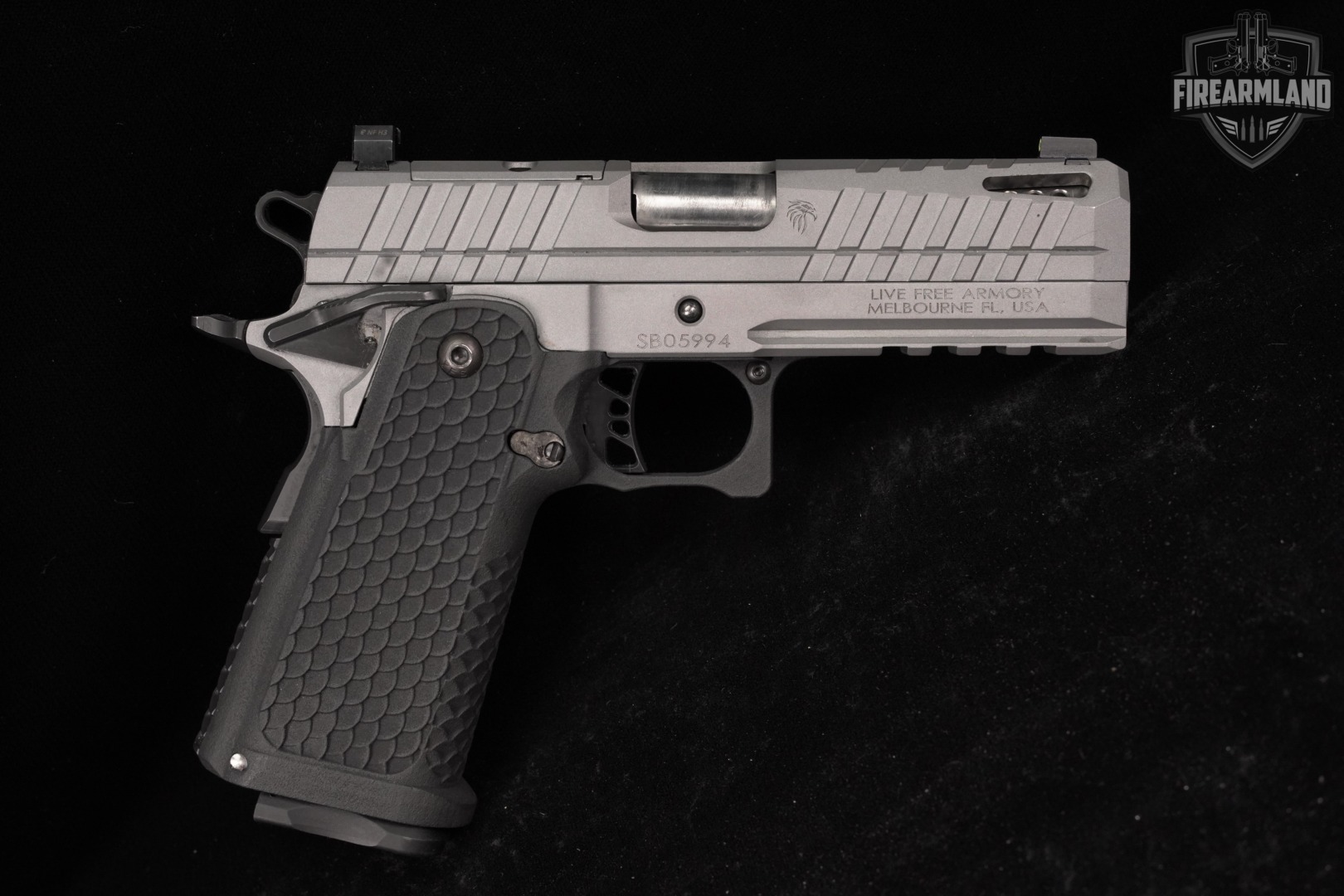 Live Free Armory Apollo 11 Compact 9mm OR Stainless 1911 2011 +ORIG CASE-img-4