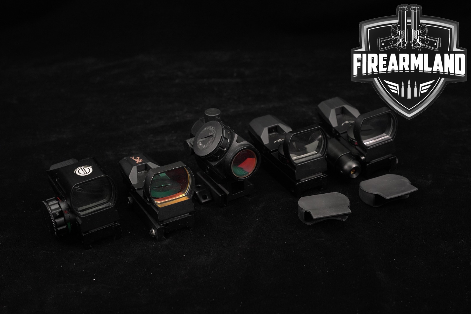 Multiple Manufacturers Five Red Dot Sights Lot in Good Condition Thumbnail