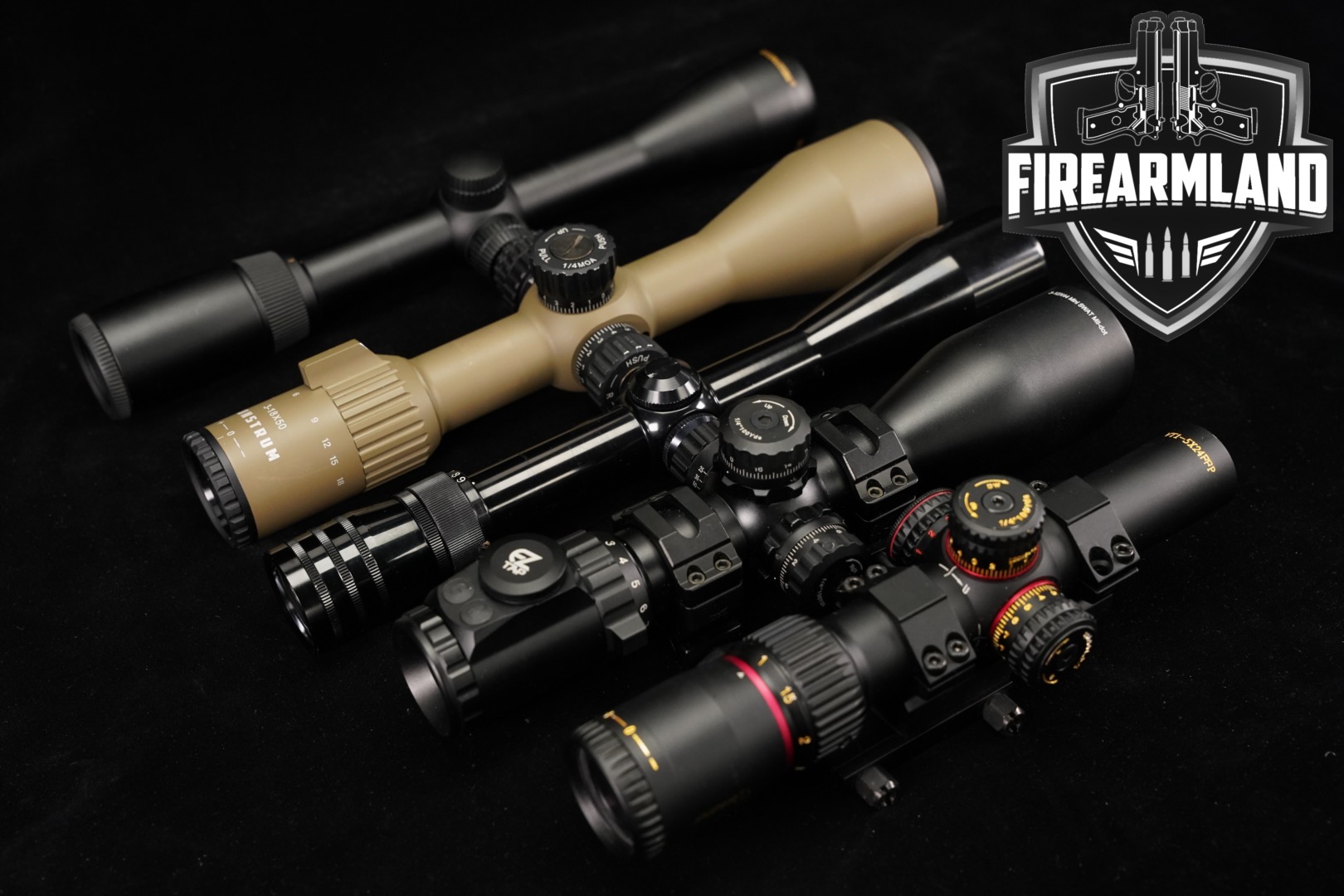 Multiple Manufacturers Five Scope Lot Hunting in Good Condition Thumbnail