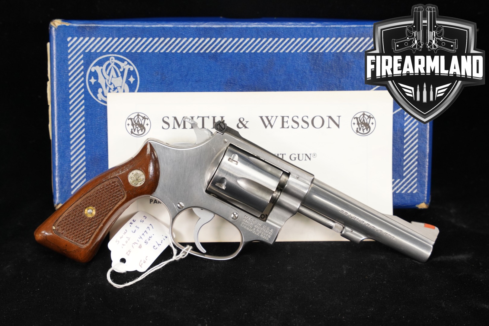 1980-1981 Smith & Wesson (S&W) Model 63 No Dash .22 LR Satin Stainless in Good Condition Thumbnail