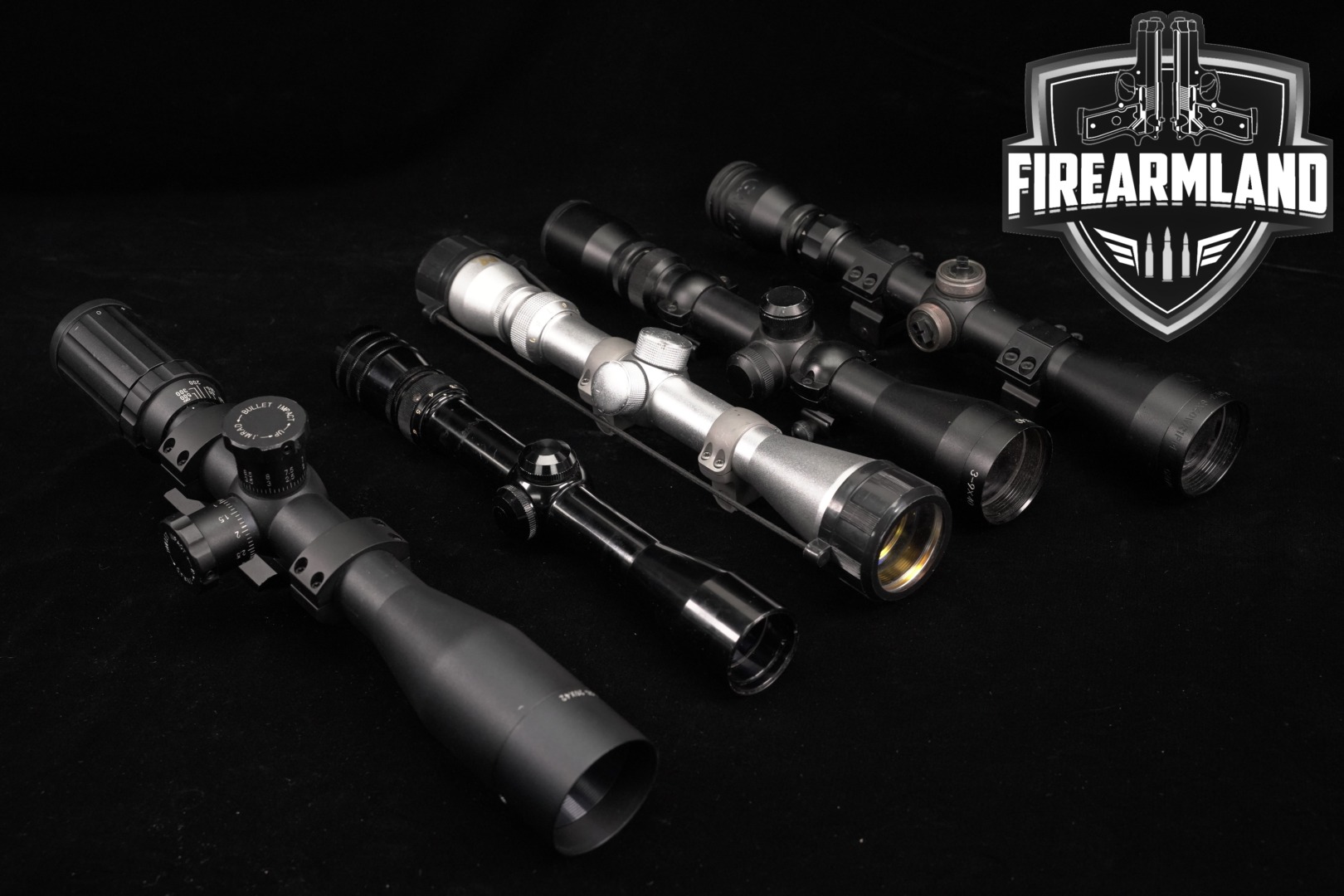 Multiple Manufacturers Five Scope Lot Hunting in Good Condition Thumbnail