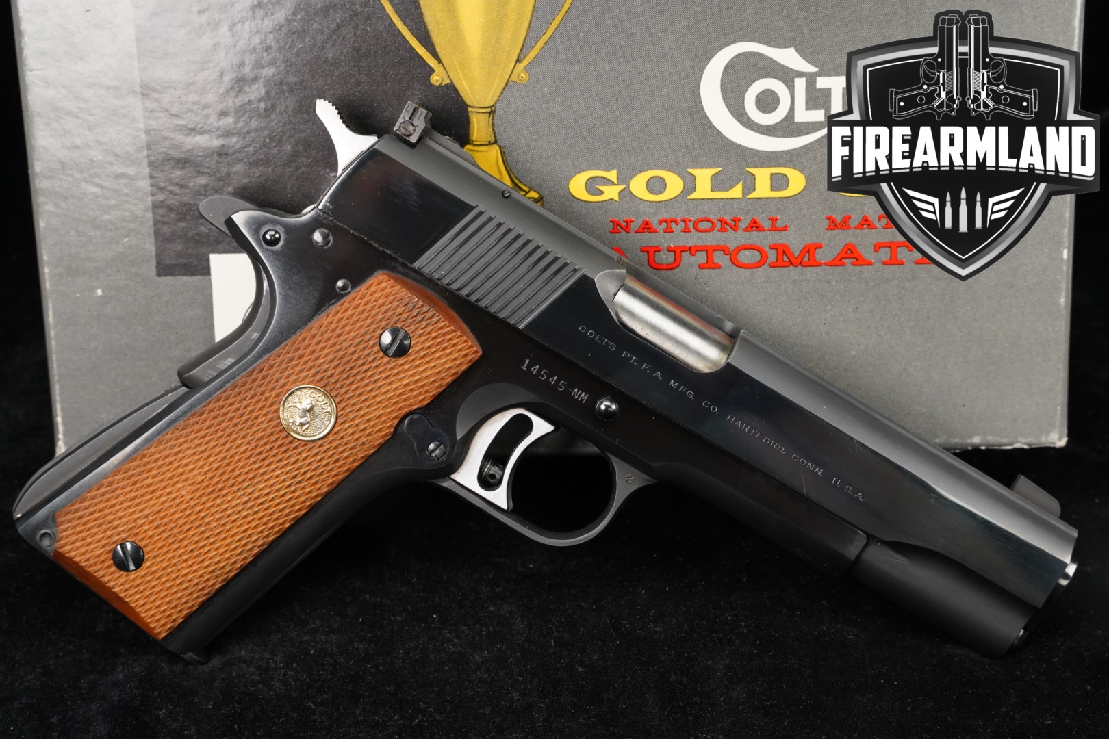 1964 Colt Gold Cup National Match Pre-Series 70 .45 ACP Blued in Excellent Condition Thumbnail