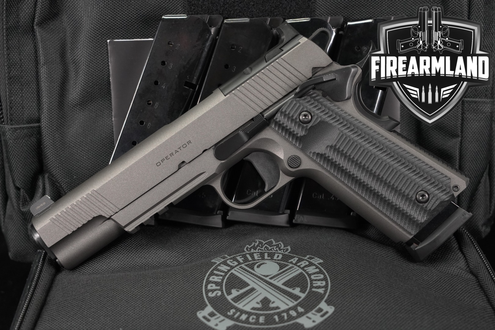 Springfield Armory 1911 Operator AOS .45 ACP Tungsten Gray Cerakote in Very Good Condition Thumbnail