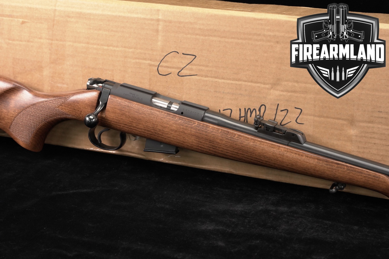 CZ 452-2E ZKM Training Rifle 17 HMR 24.8" Blued & Wood CZ452 +ORIG BOX-img-0