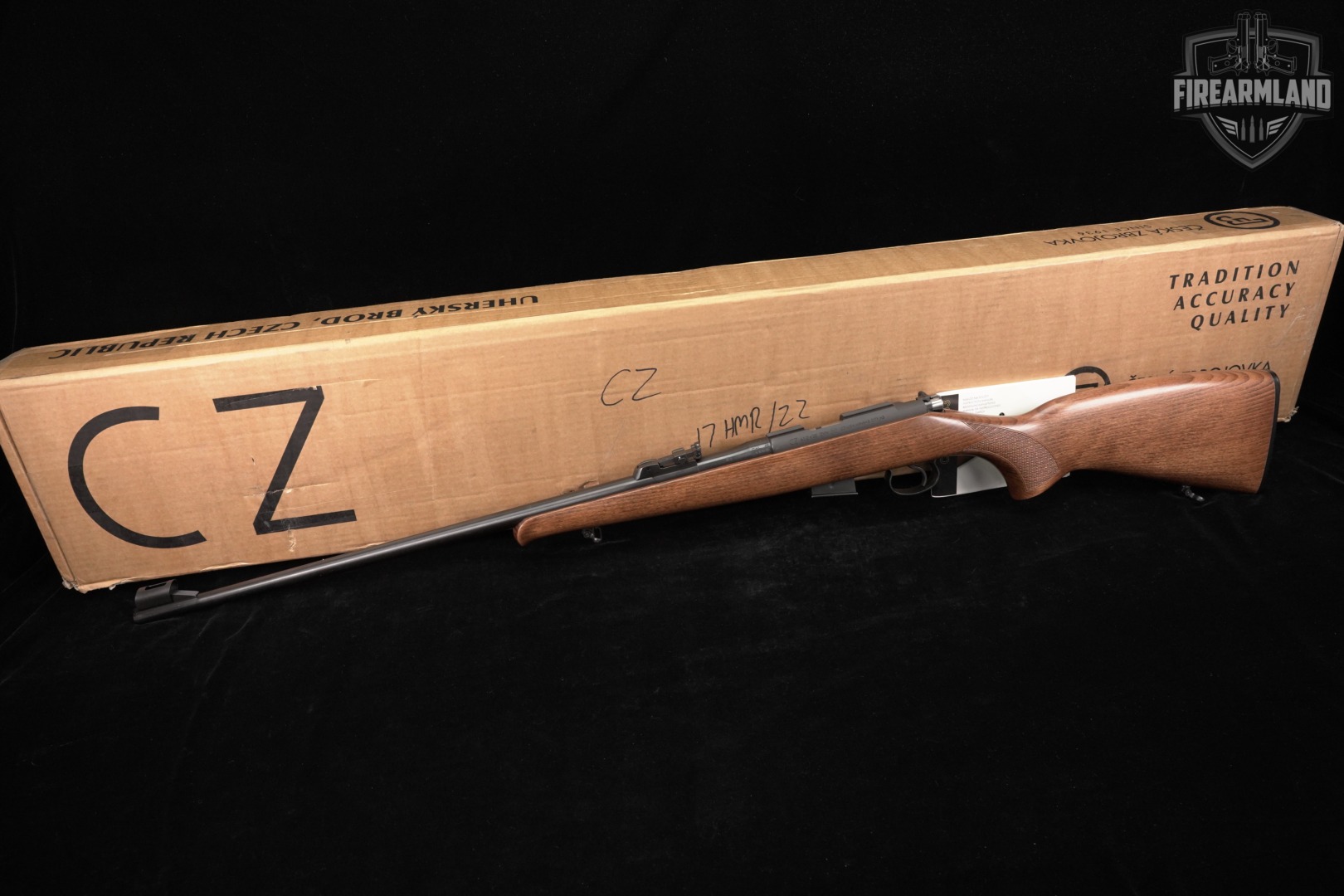 CZ 452-2E ZKM Training Rifle 17 HMR 24.8" Blued & Wood CZ452 +ORIG BOX-img-2