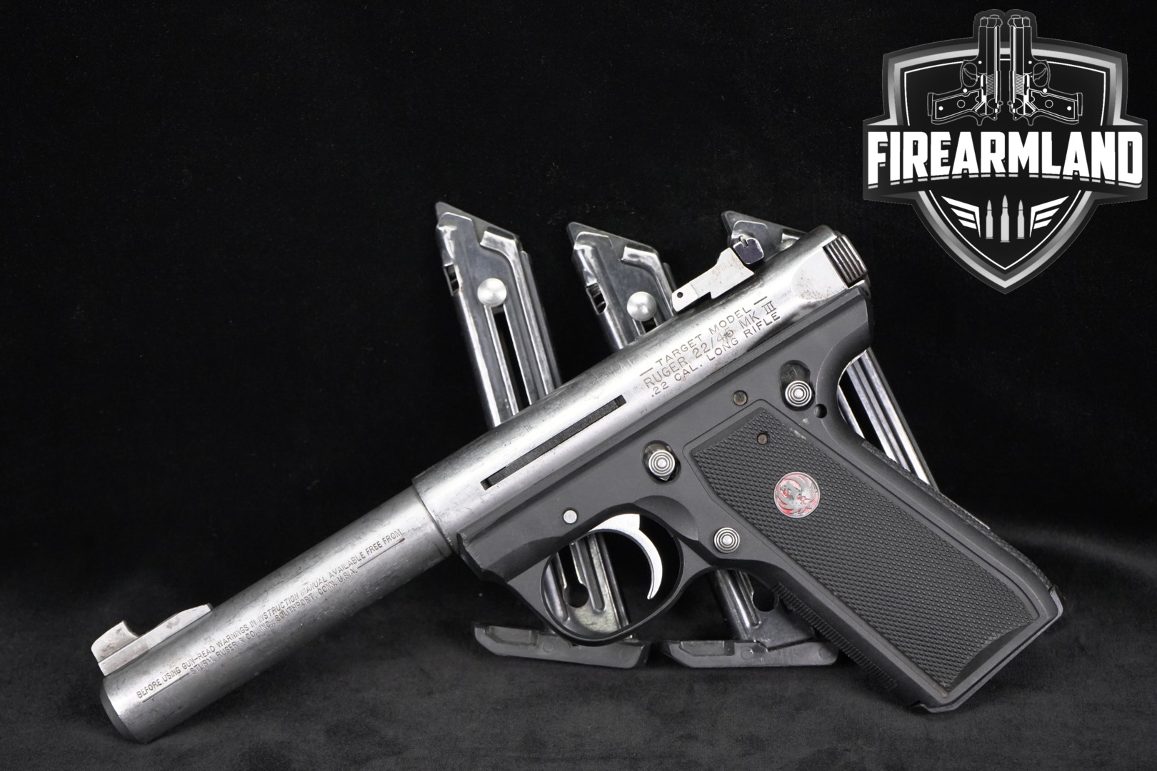 2005 Sturm Ruger 22/45 Mark III Target Model .22 LR Stainless & Black in Fair Condition Thumbnail