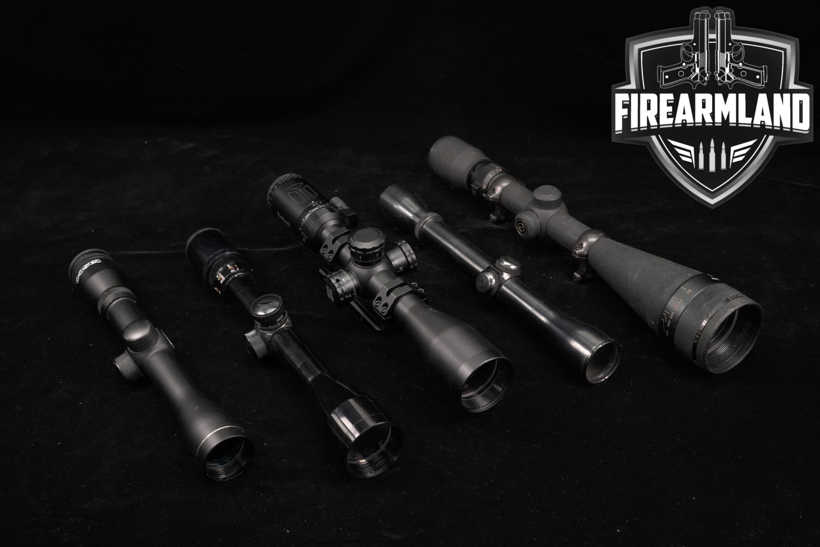 Multiple Manufacturers Five Scope Lot Hunting in Good Condition Thumbnail
