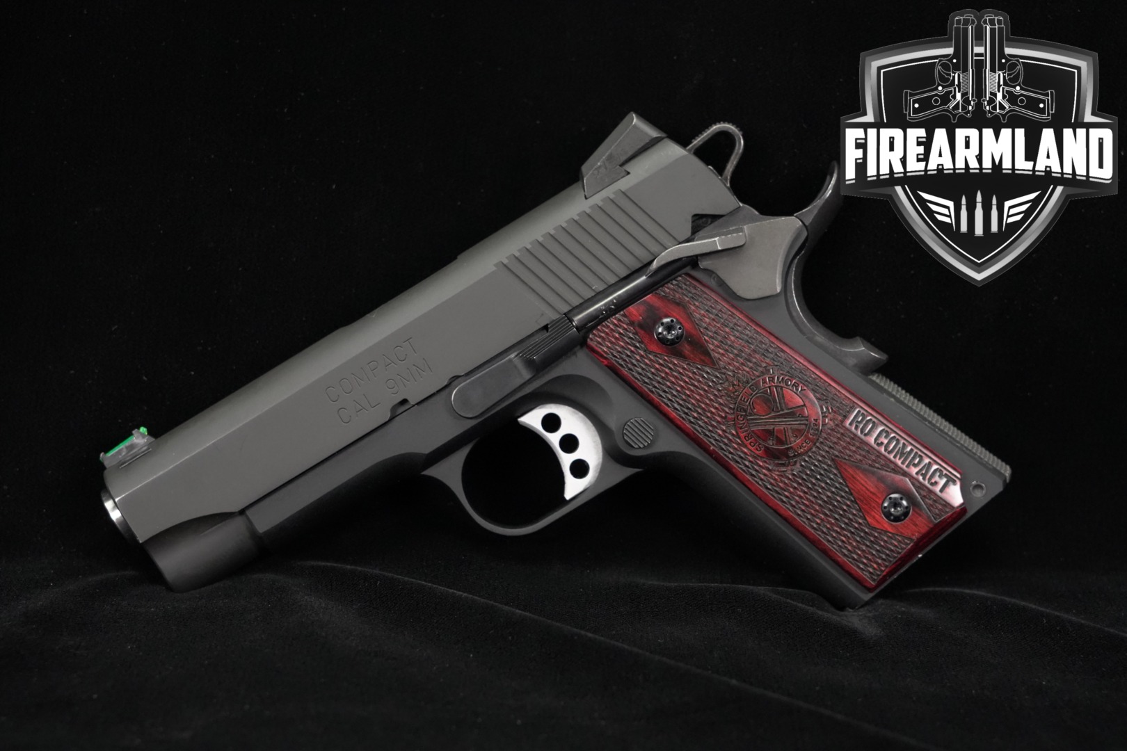 Springfield Armory 1911 Range Officer Compact 9mm Luger Black in Very Good Condition Thumbnail