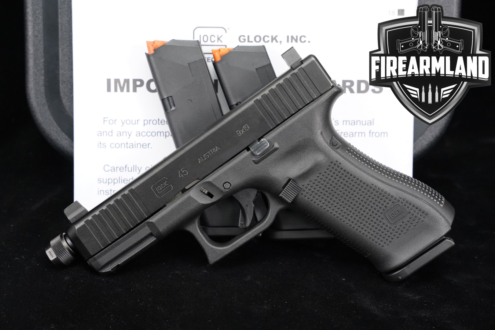 Glock G45 Gen5, Threaded Barrel, Non-MOS 9mm Luger Black in Excellent Condition Thumbnail