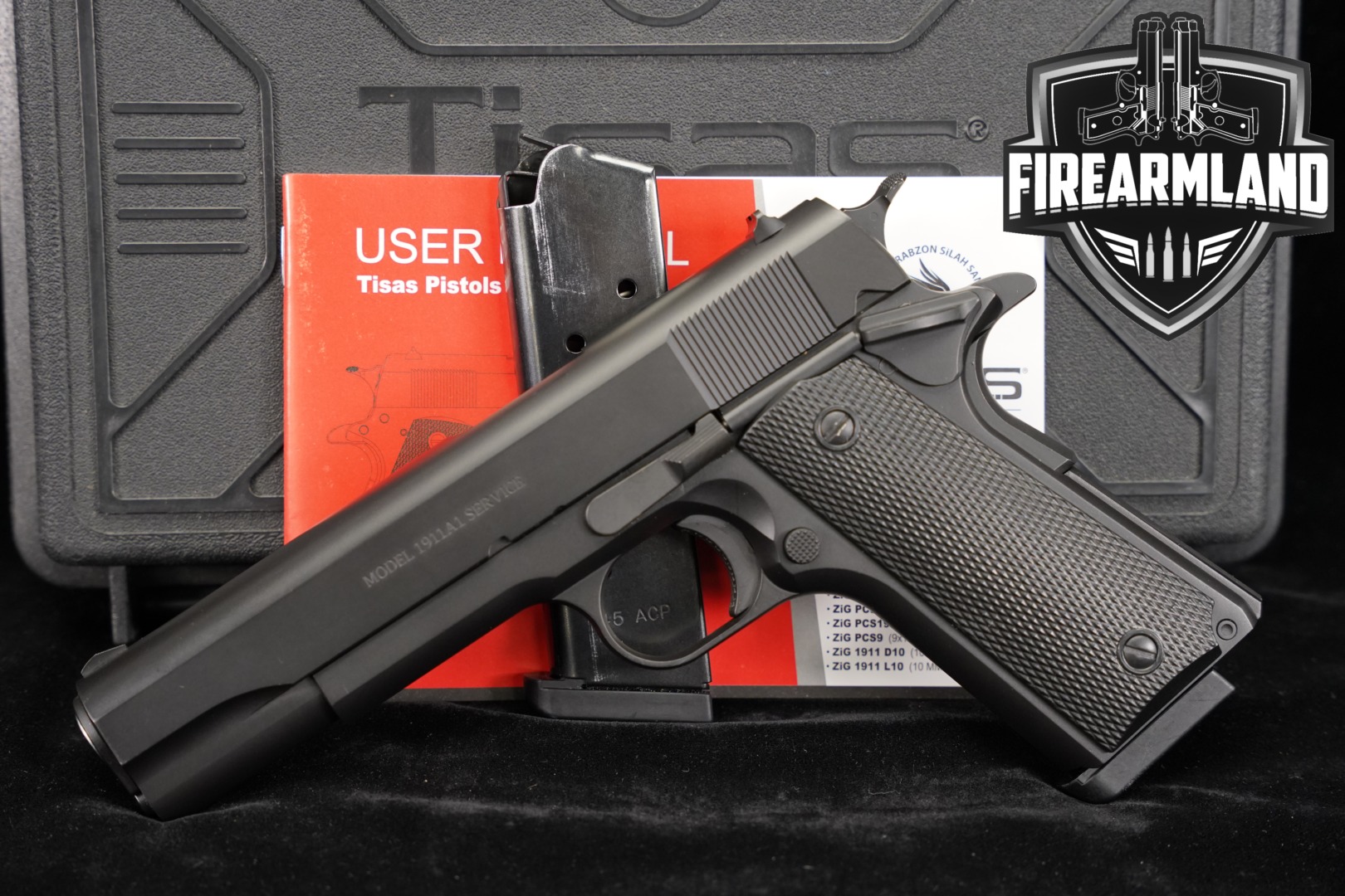 Trabzon Silah Sanayi A.Ş. (Tisas) Model 1911A1 Service .45 ACP Black in Excellent Condition Thumbnail
