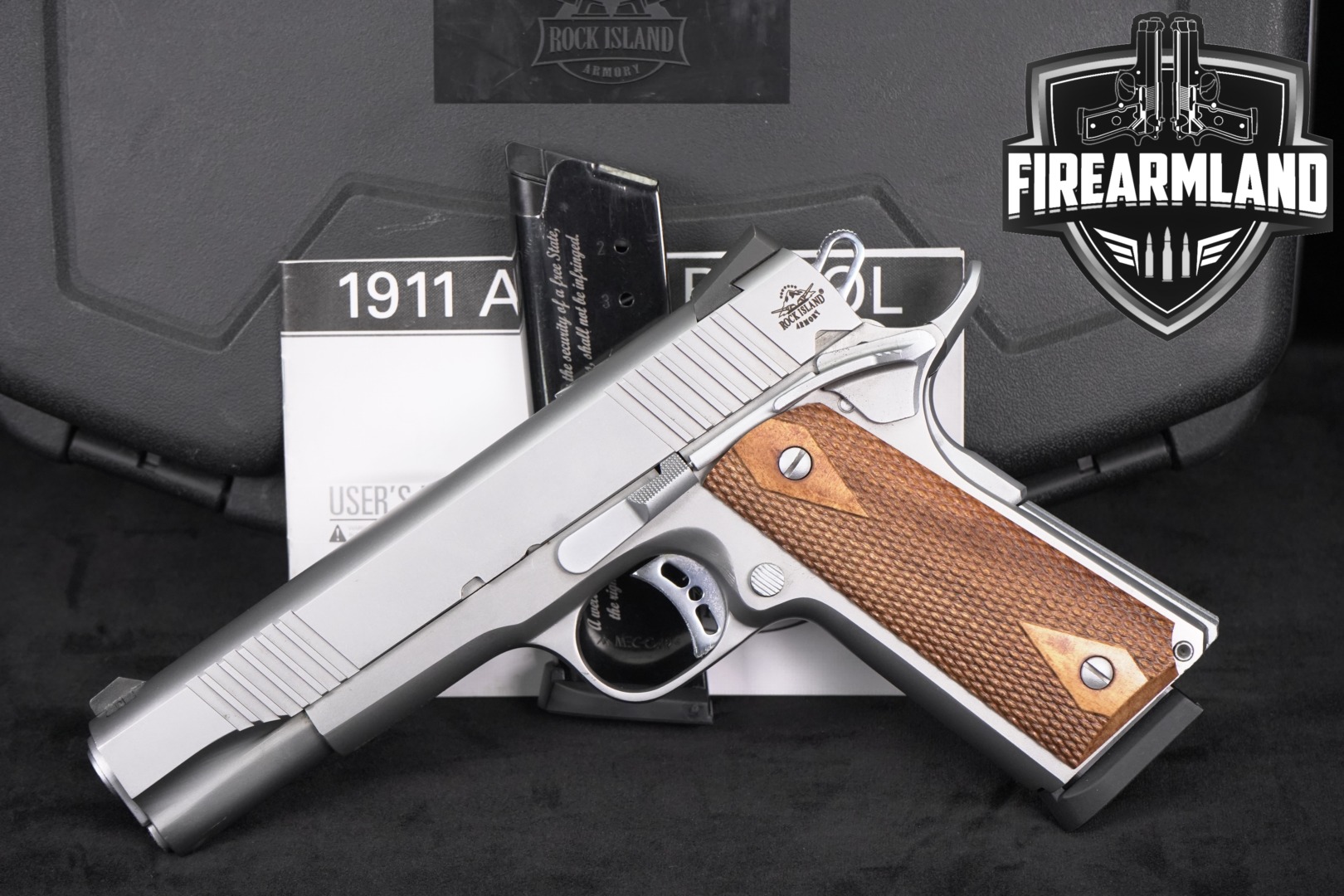 Rock Island Armory (RIA) 1911 FS EFS Stainless .45 ACP Satin Stainless in Very Good Condition Thumbnail