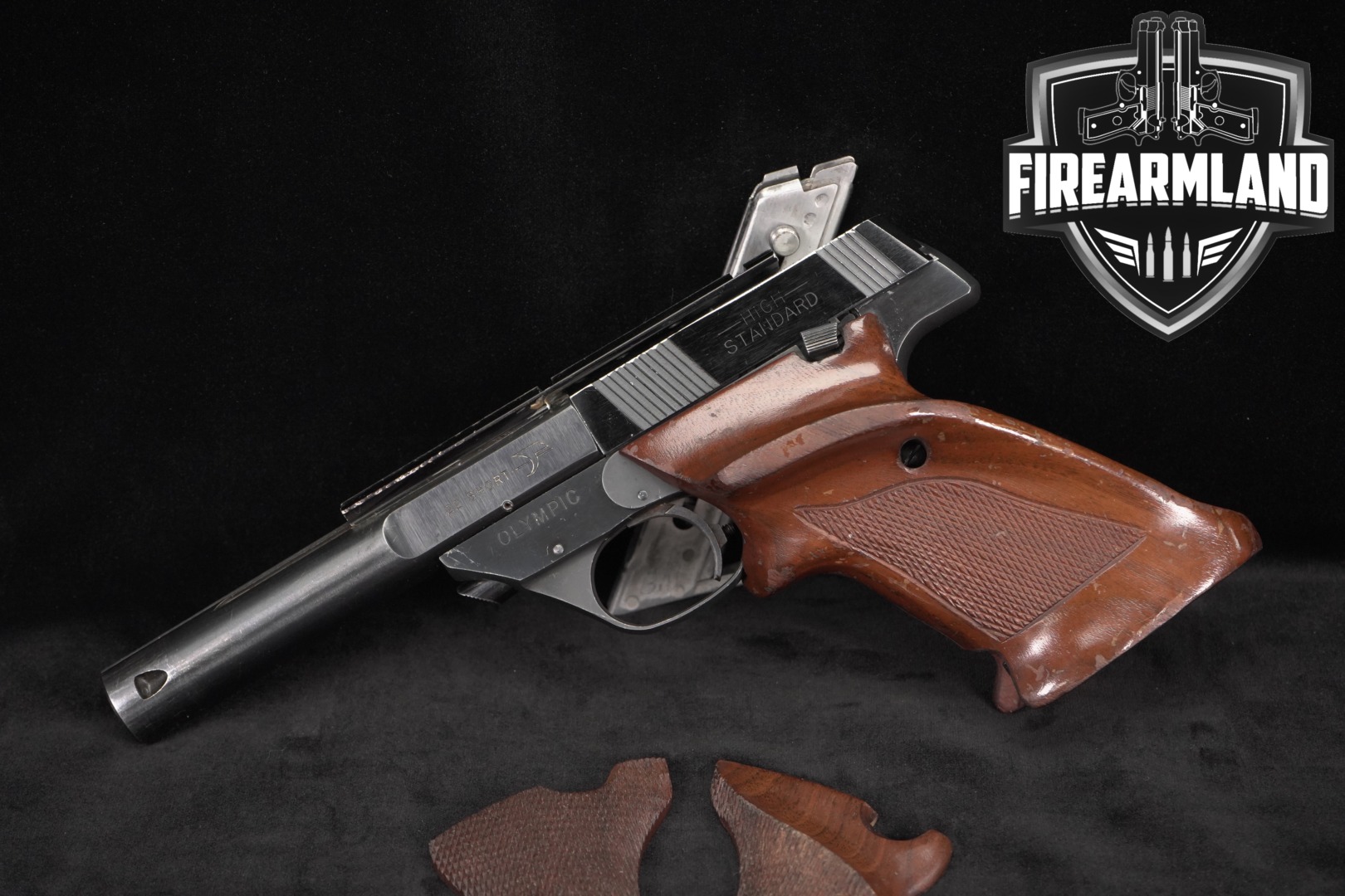 1971 High Standard Olympic Slant-Grip .22 Short Blued in Fair Condition Thumbnail