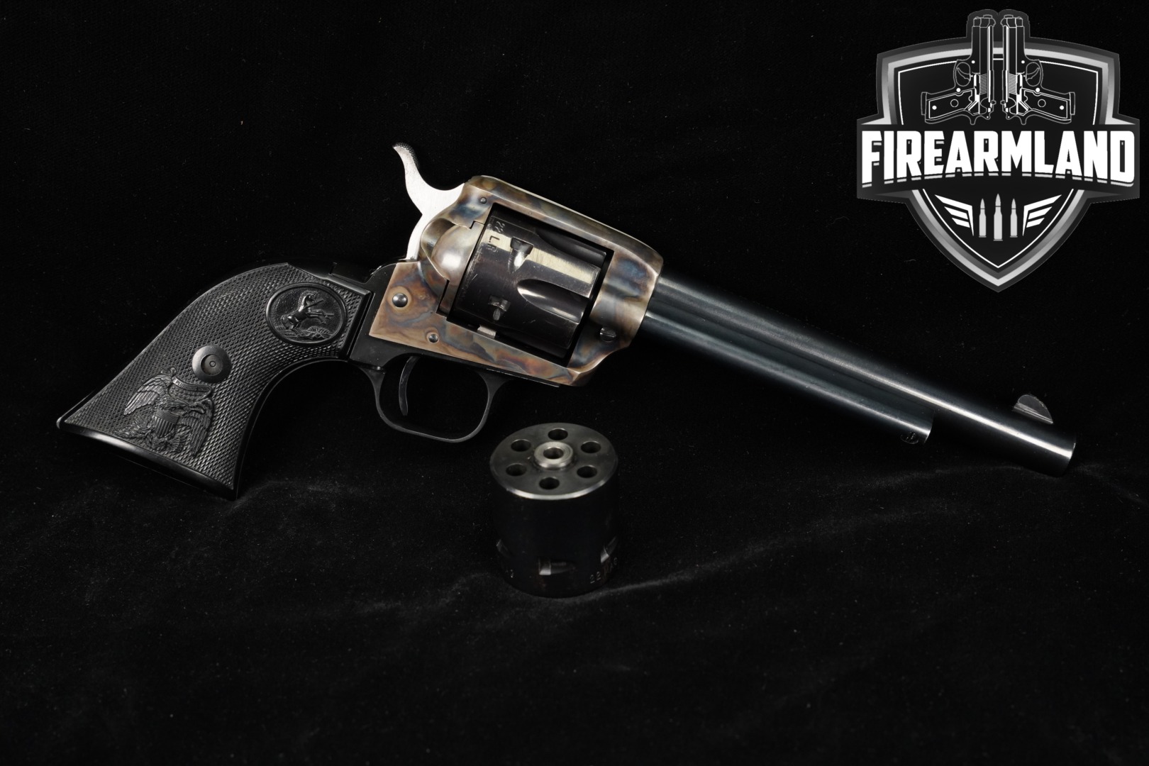2-CYLINDER SET 1975 Colt Peacemaker 22 LR & WMR 6"-img-0