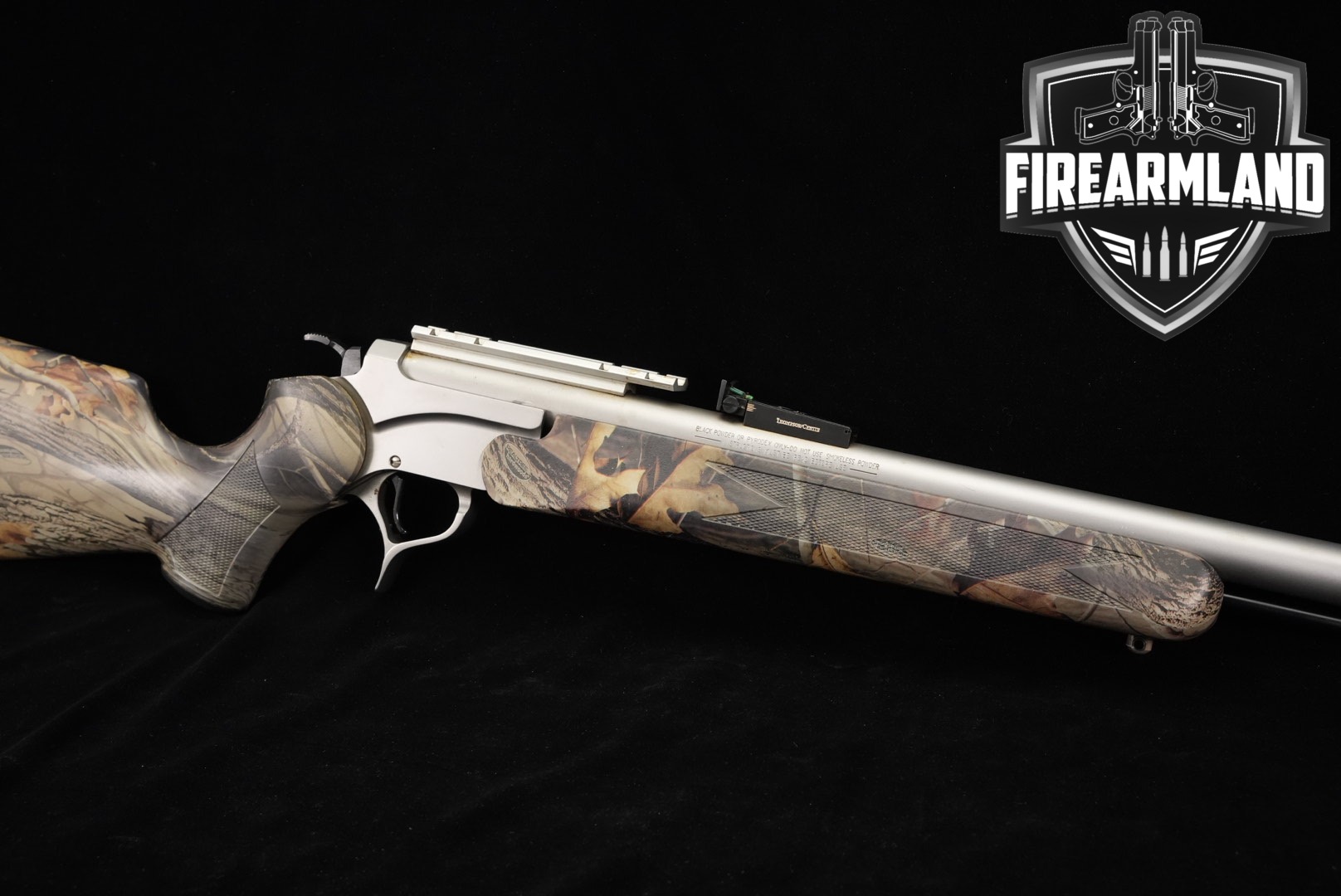 Thompson Center (TC, T/C, TCA) Encore 209x50 Magnum .50 caliber Stainless & Hardwoods Camo in Fair Condition Thumbnail