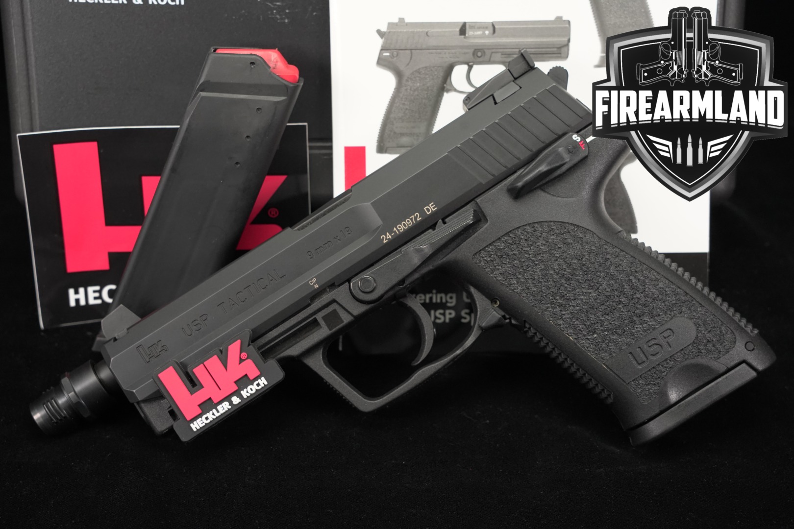 Heckler & Koch (H&K, HK) USP9 SD (Tactical) 9mm Luger Black in Excellent Condition Thumbnail