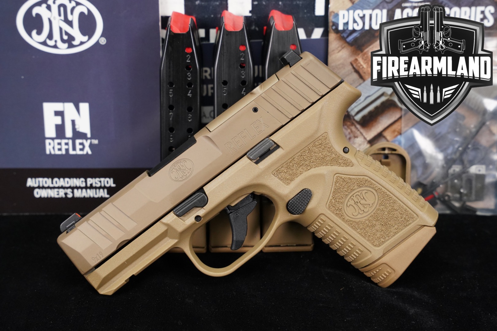FN America, LLC (FN) Reflex MRD, Non-Manual Safety 9mm Luger FDE in Excellent Condition Thumbnail