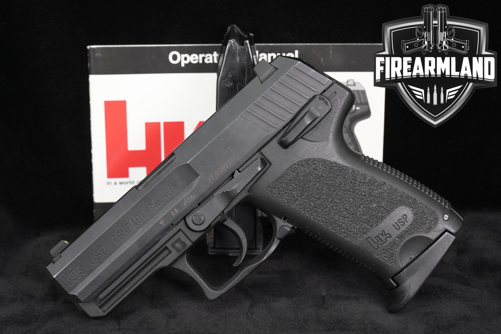 Heckler & Koch (H&K, HK) USP Compact 9x19mm, Variant 5 (DAO) 9mm Luger Black in Very Good Condition Thumbnail