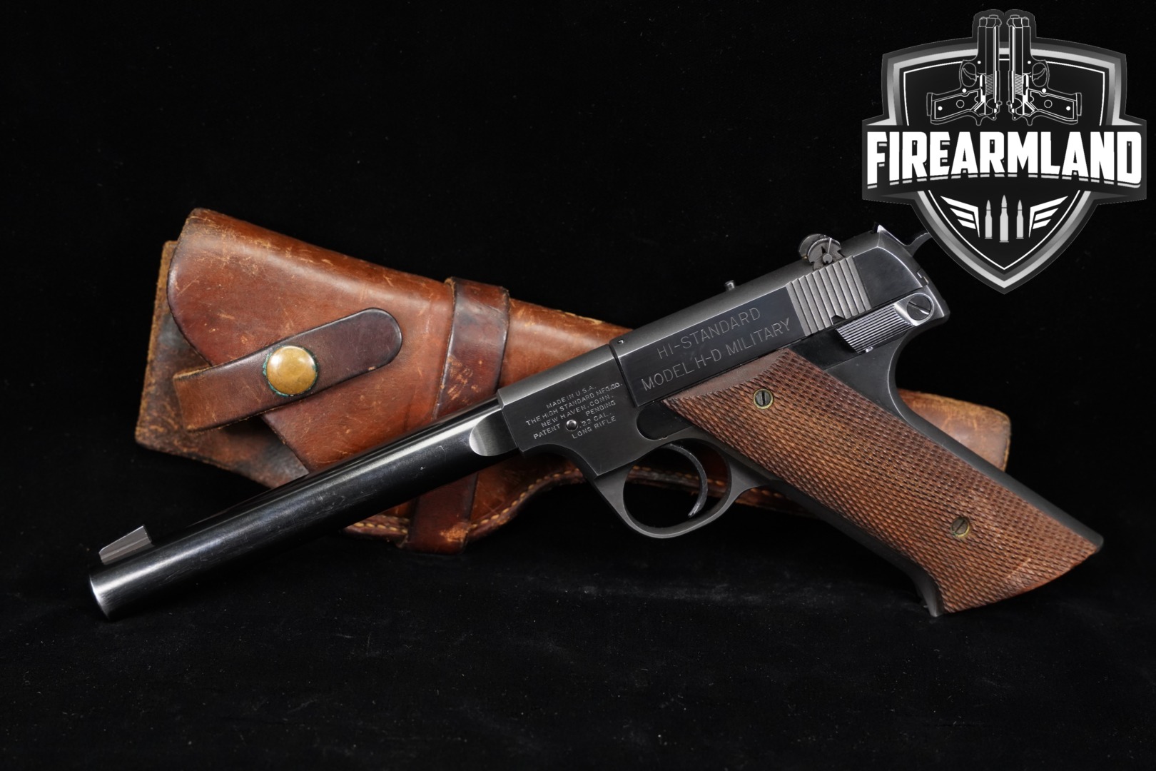 1947-1948 High Standard Model H-D Military .22 LR Blued in Good Condition Thumbnail