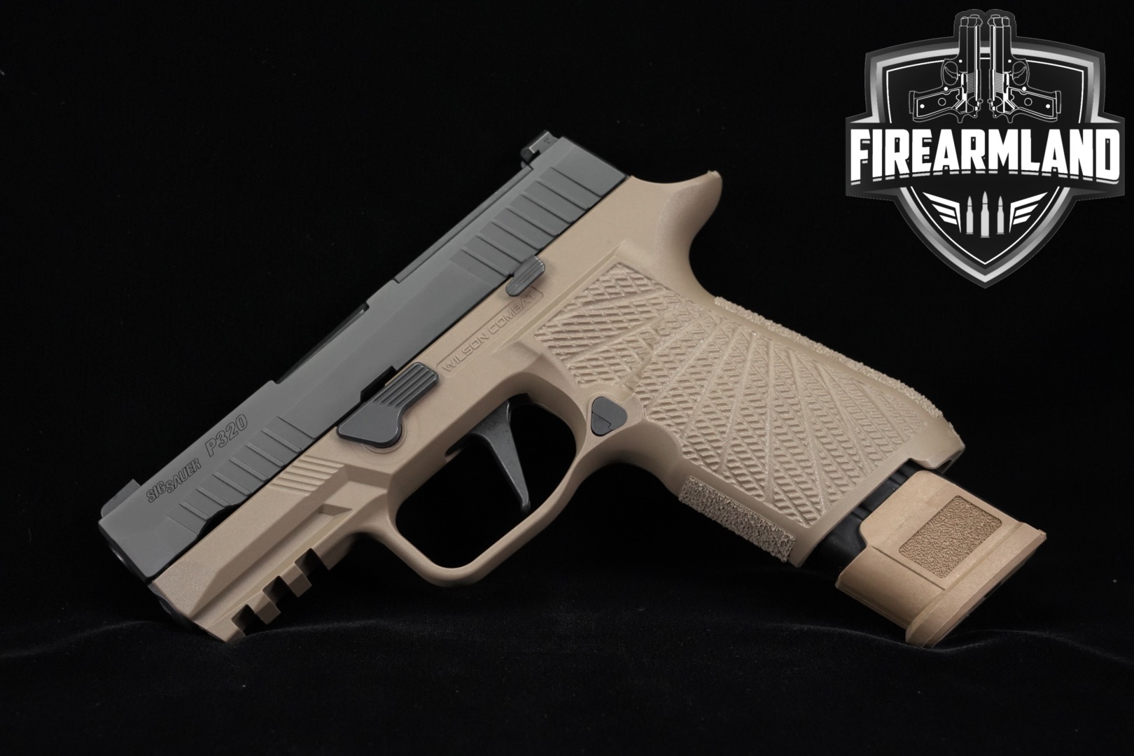 Sig Sauer P320 Wilson Combat Grip Module 9mm Luger Two-Tone FDE in Excellent Condition Thumbnail