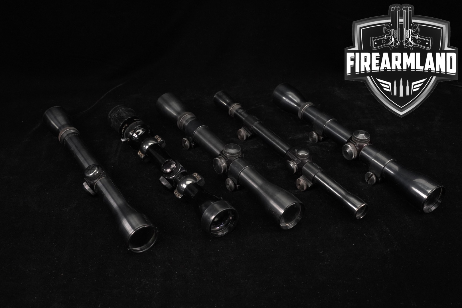 Multiple Manufacturers Five Scope Lot Hunting in Good Condition Thumbnail