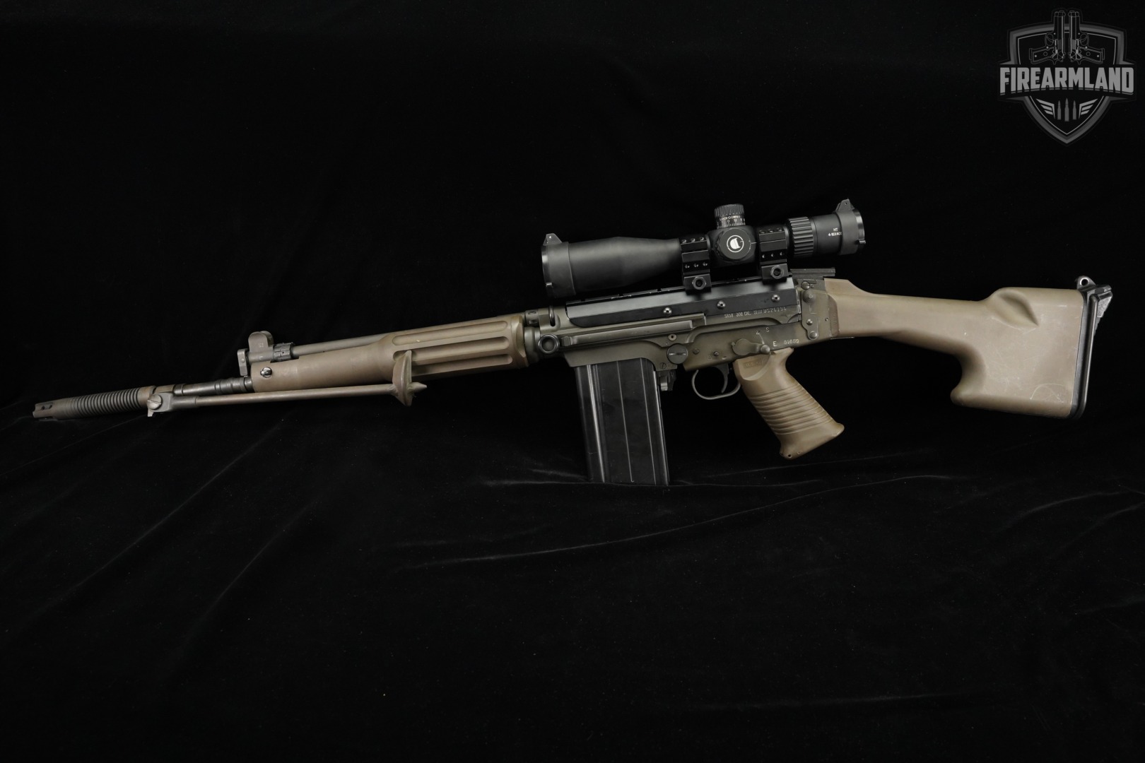 DSA SA58 308 Winchester 18 Tan DS-Arms SA-58 FAL +4 MAGS, SCOPE-img-14