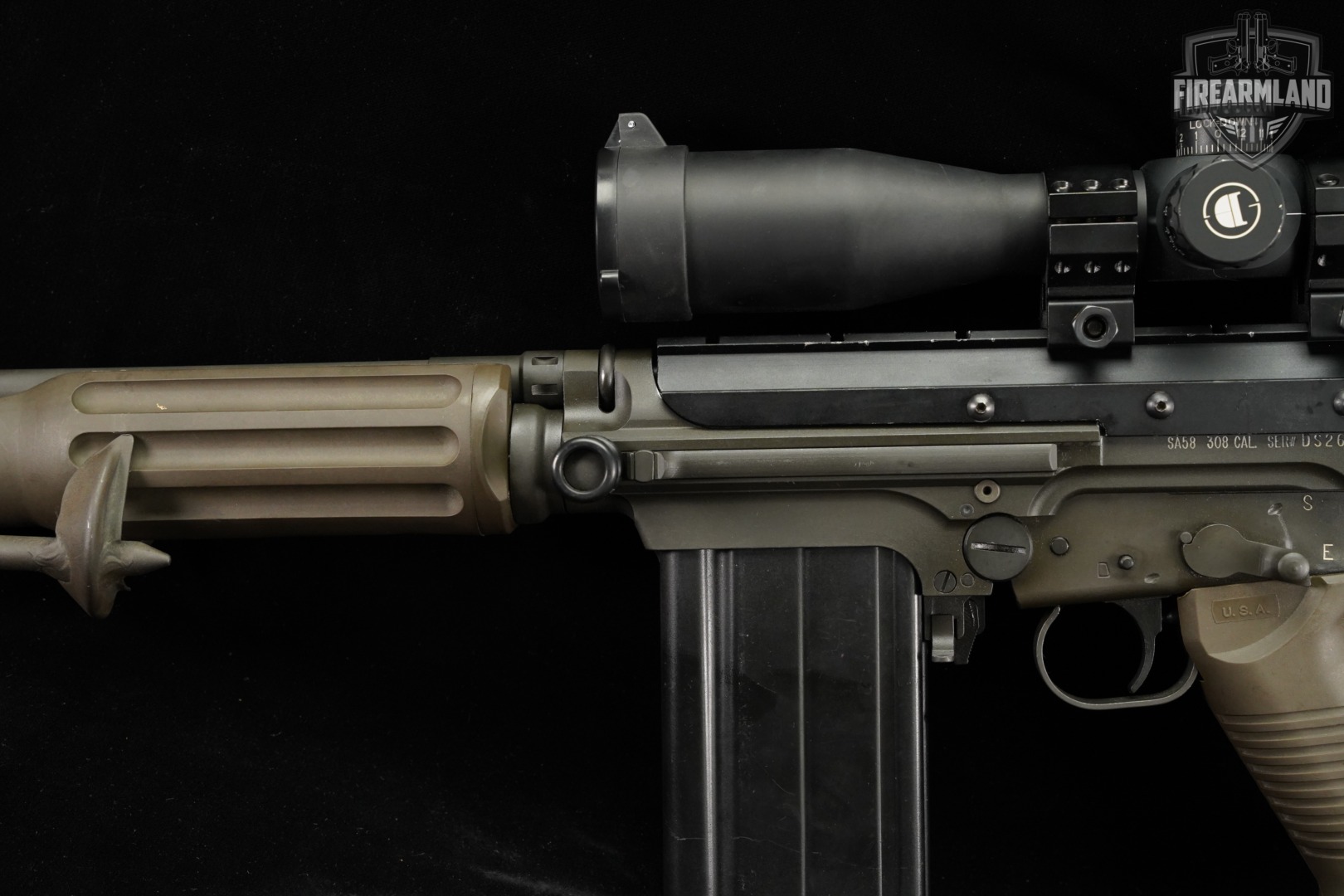 DSA SA58 308 Winchester 18 Tan DS-Arms SA-58 FAL +4 MAGS, SCOPE-img-16