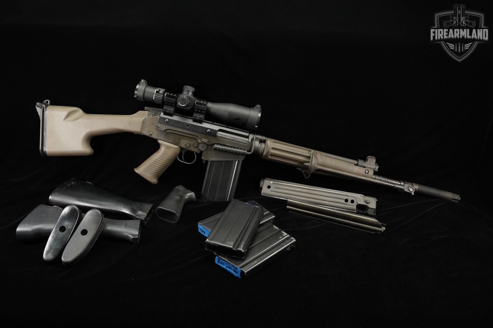 DSA SA58 308 Winchester 18 Tan DS-Arms SA-58 FAL +4 MAGS, SCOPE-img-2