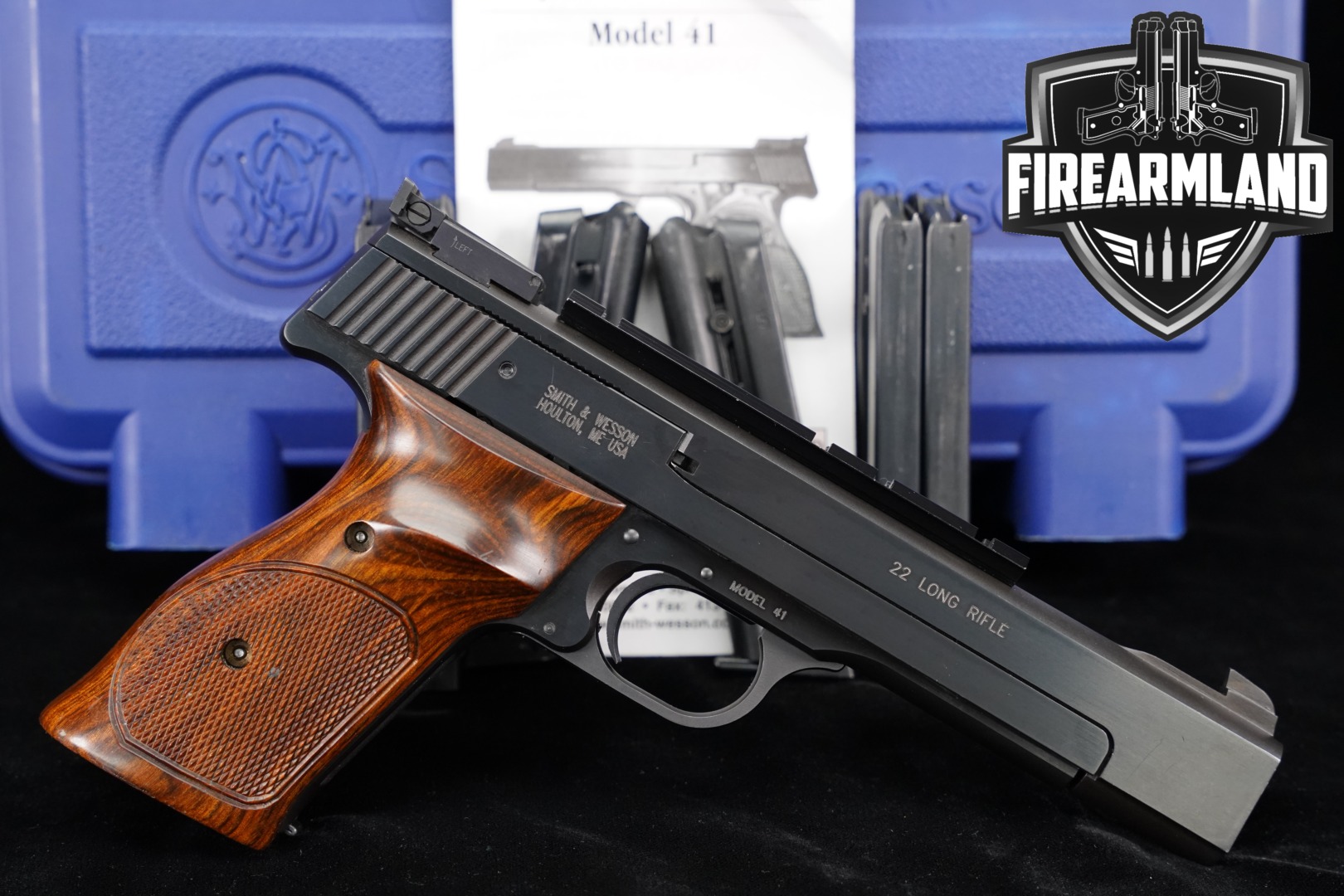 Smith & Wesson (S&W) Model 41 .22 LR Blued in Good Condition Thumbnail