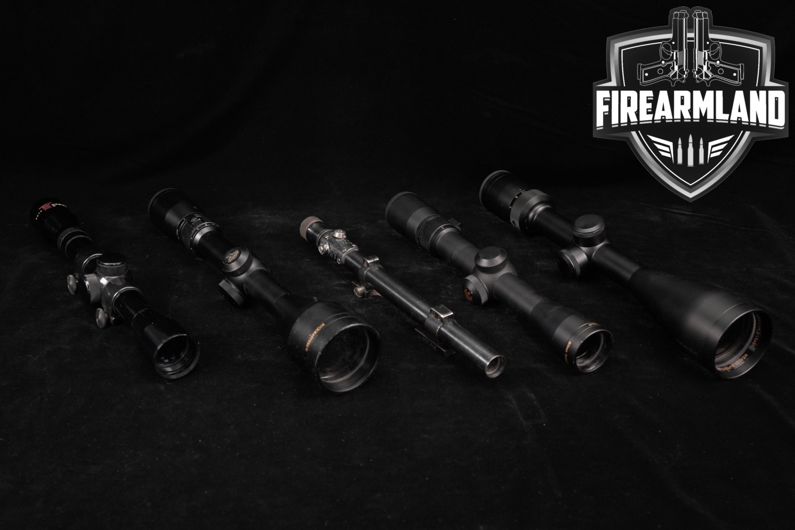 Multiple Manufacturers Five Scope Lot Hunting in Good Condition Thumbnail