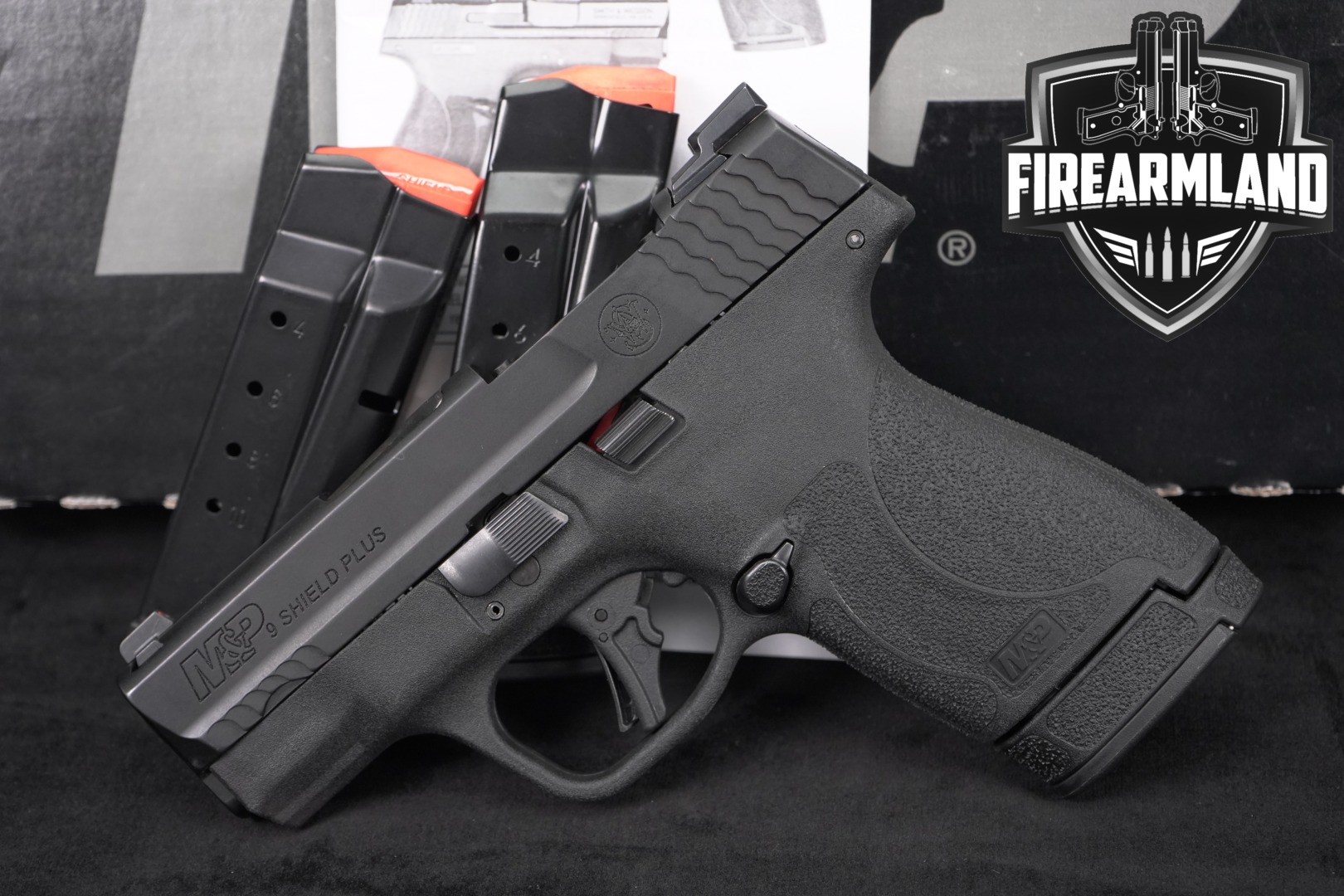 Smith & Wesson (S&W) M&P 9 Shield Plus Bugout Edition; Optics Ready; No Thumb Safety 9mm Luger Black in Excellent Condition Thumbnail