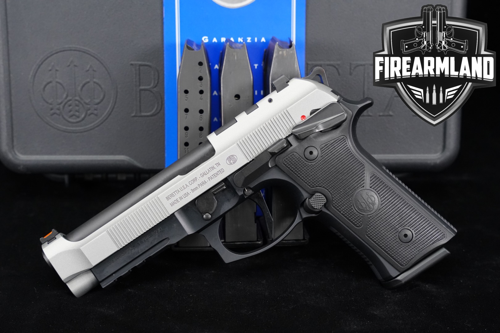 Beretta 92XI SAO 9mm Luger Two-Tone Black & Silver in Excellent Condition Thumbnail