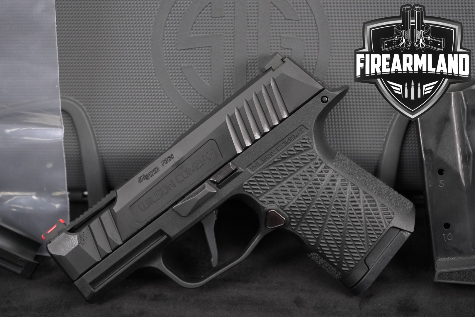Wilson Combat (WC) SIG Sauer P365 WCP365; Action Tune - Straight Trigger 9mm Luger Black DLC in Excellent Condition Thumbnail